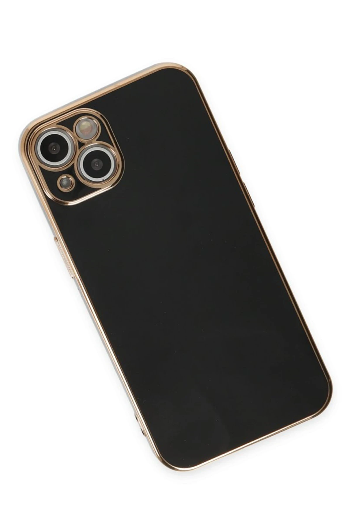 Newface iPhone 15 Kılıf Volet Silikon - Siyah