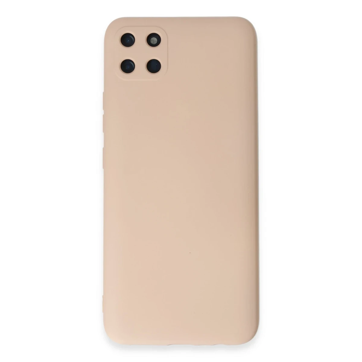 Newface Realme C11 Kılıf Nano içi Kadife Silikon - Pudra