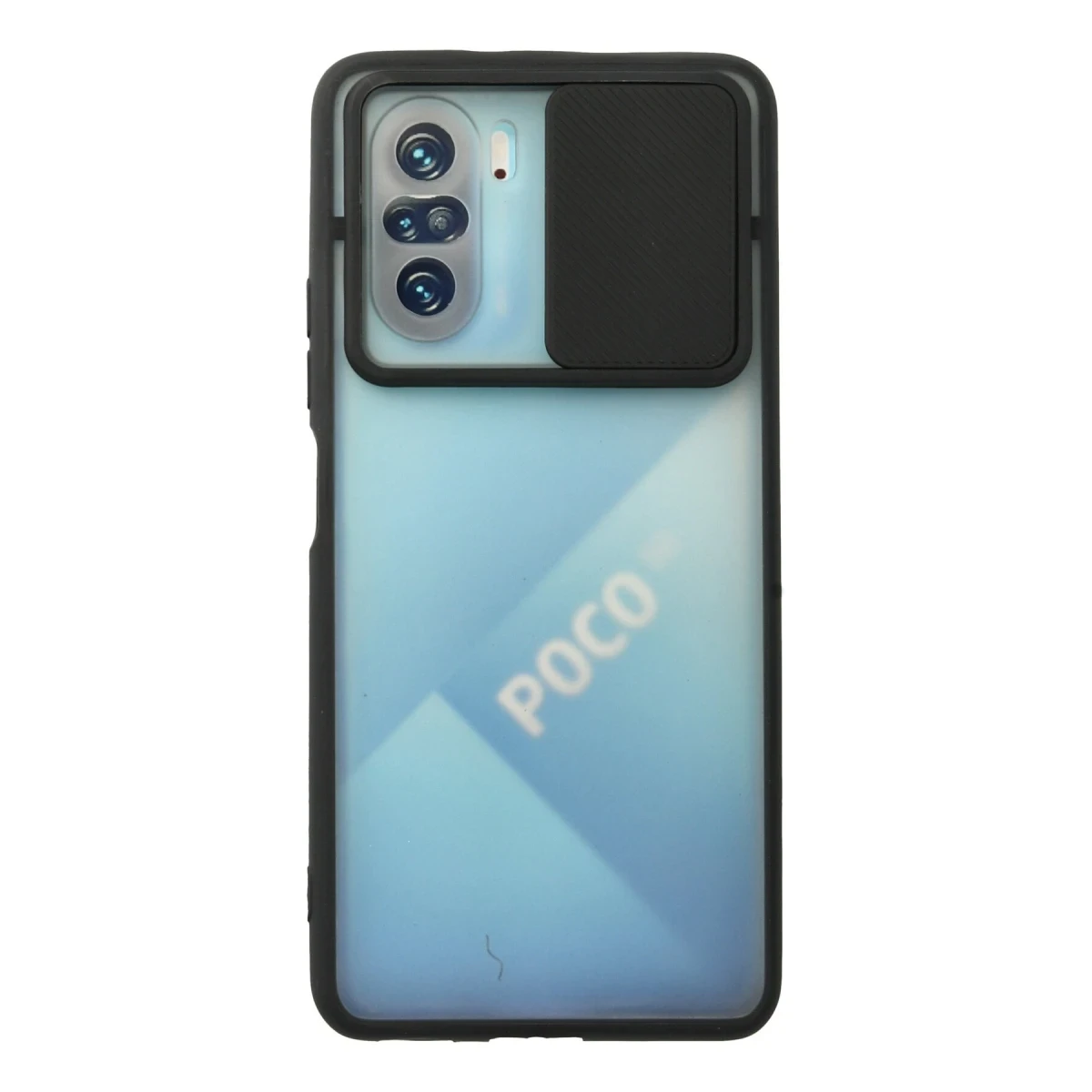 Newface Xiaomi Poco F3 Kılıf Palm Buzlu Kamera Sürgülü Silikon - Siyah — görsel 4