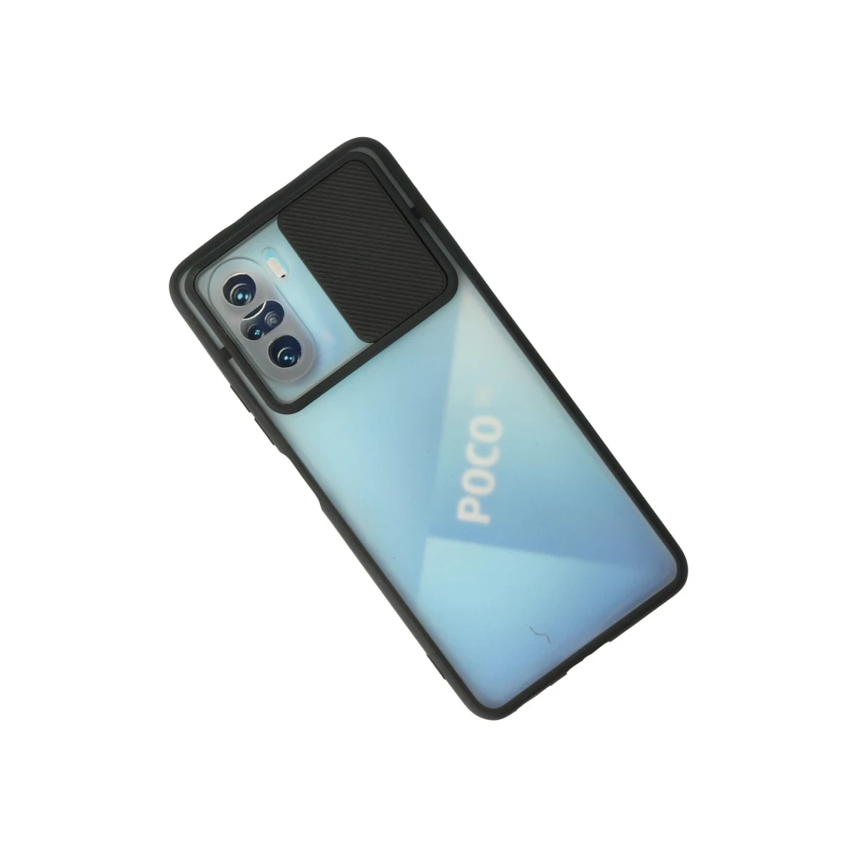 Newface Xiaomi Poco F3 Kılıf Palm Buzlu Kamera Sürgülü Silikon - Siyah — görsel 5