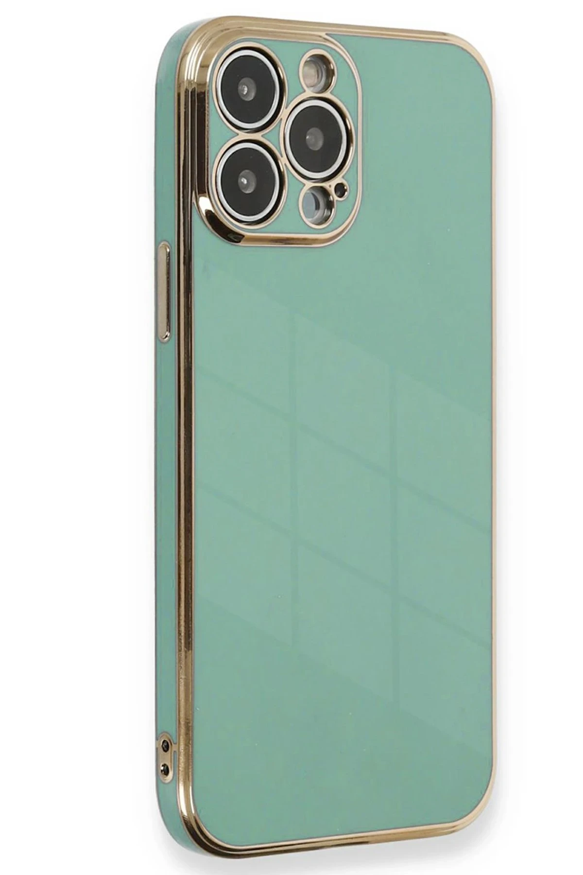 Newface iPhone 15 Pro Kılıf Volet Silikon - Açık Yeşil