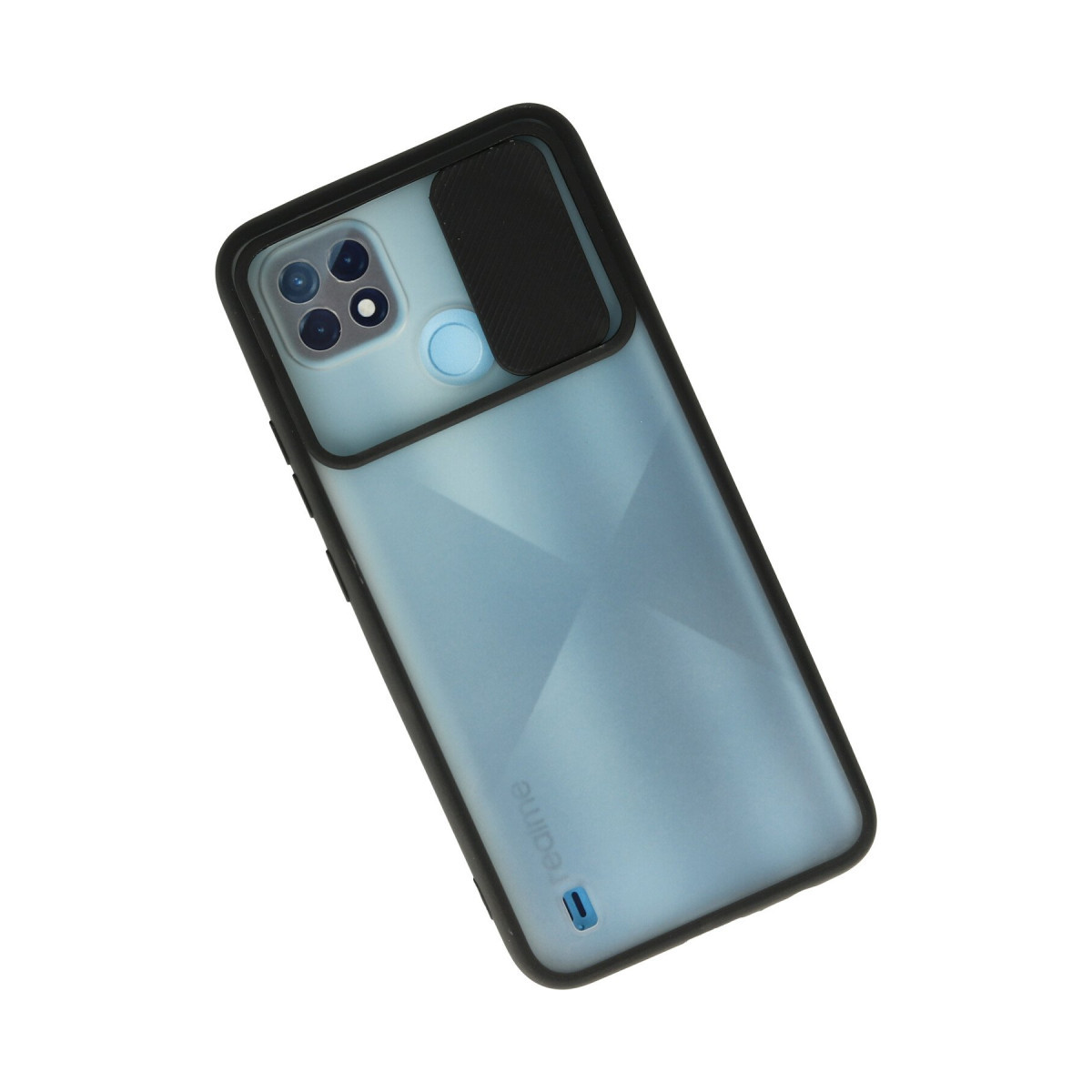 Newface Realme C21 Kılıf Palm Buzlu Kamera Sürgülü Silikon - Siyah — görsel 8