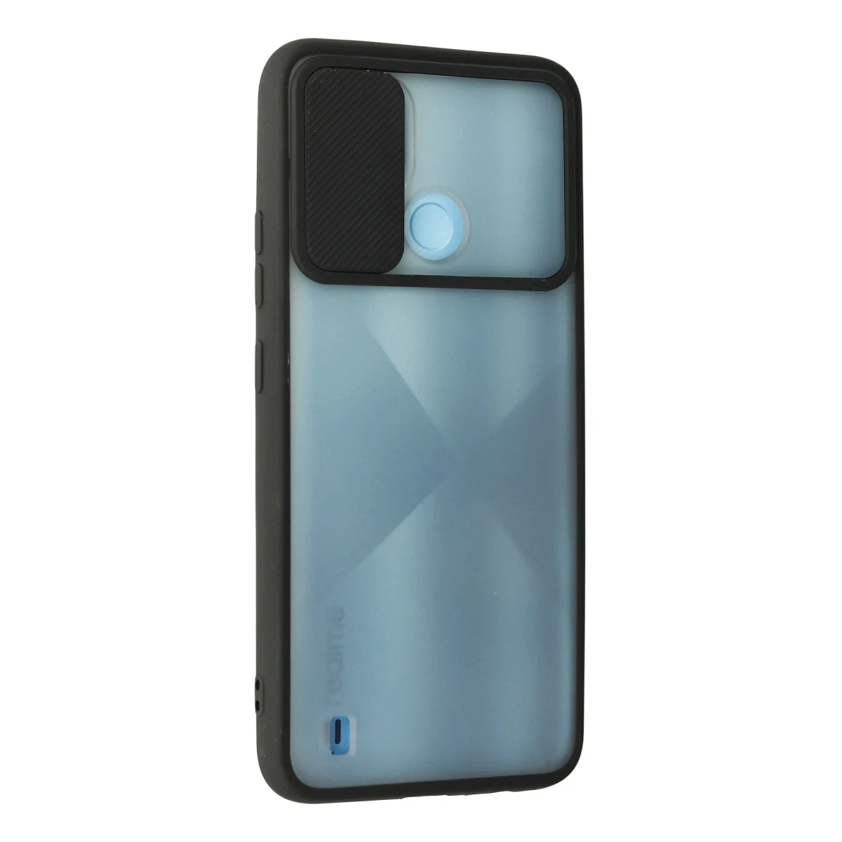 Newface Realme C21 Kılıf Palm Buzlu Kamera Sürgülü Silikon - Siyah — görsel 6