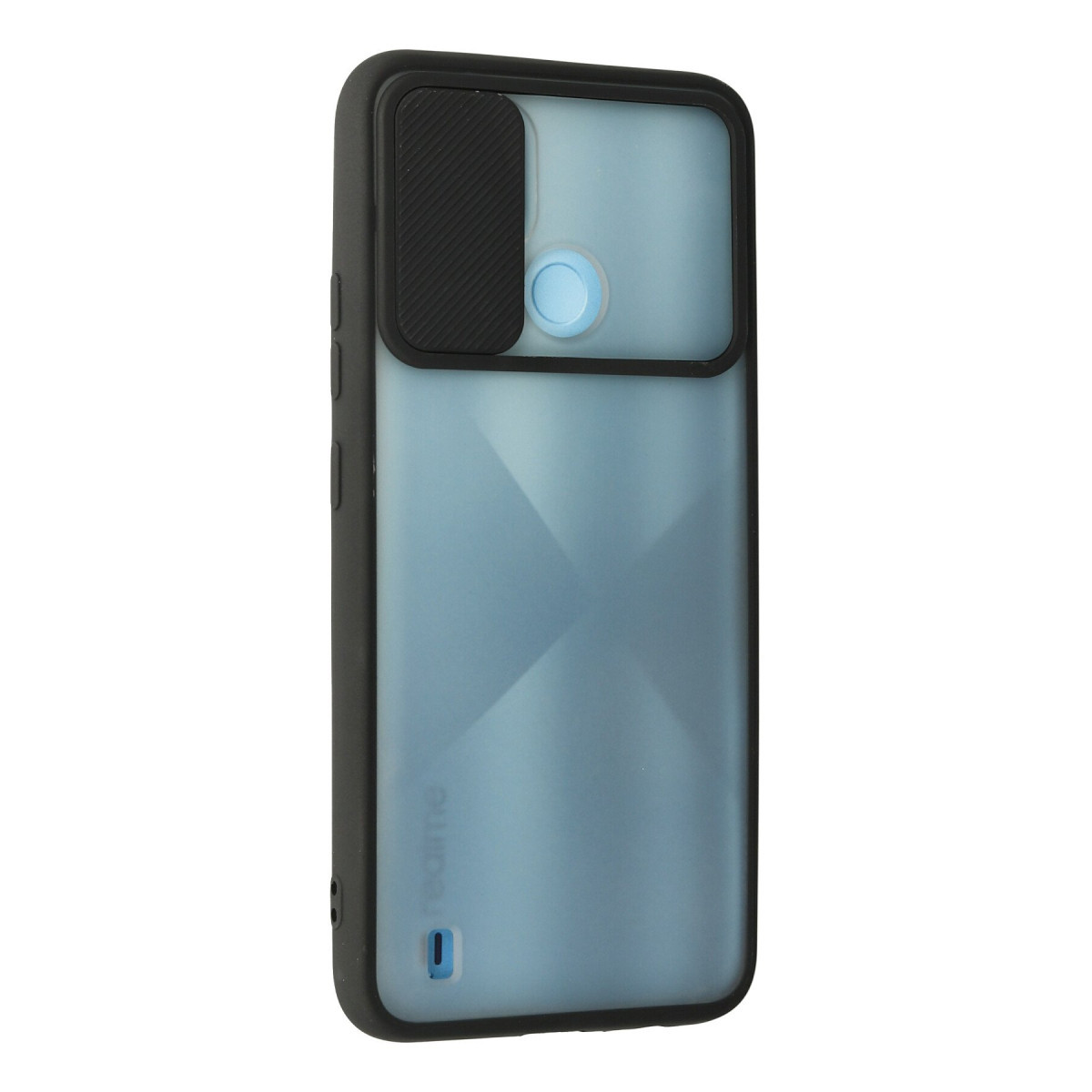 Newface Realme C21 Kılıf Palm Buzlu Kamera Sürgülü Silikon - Siyah — görsel 9