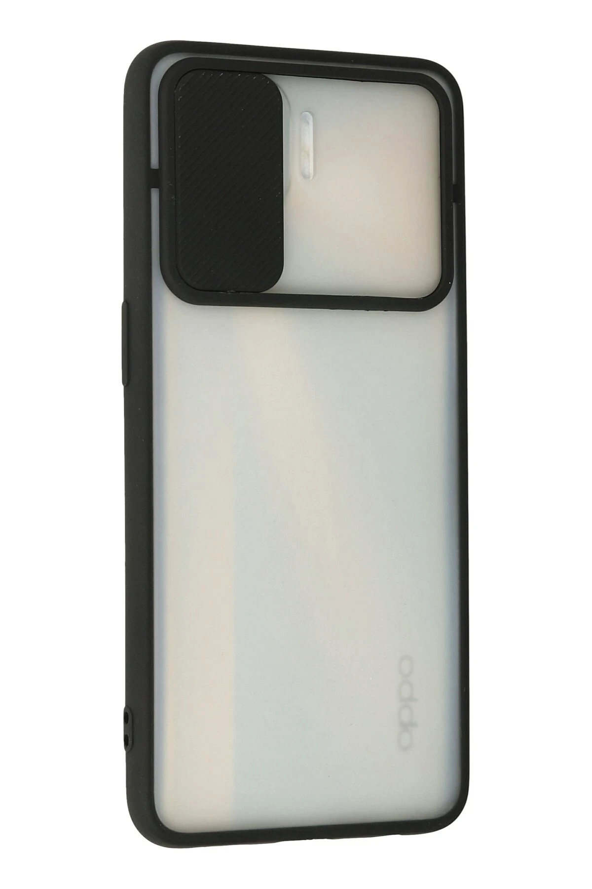Newface Oppo Reno 4 Lite Kılıf Palm Buzlu Kamera Sürgülü Silikon - Siyah — görsel 3