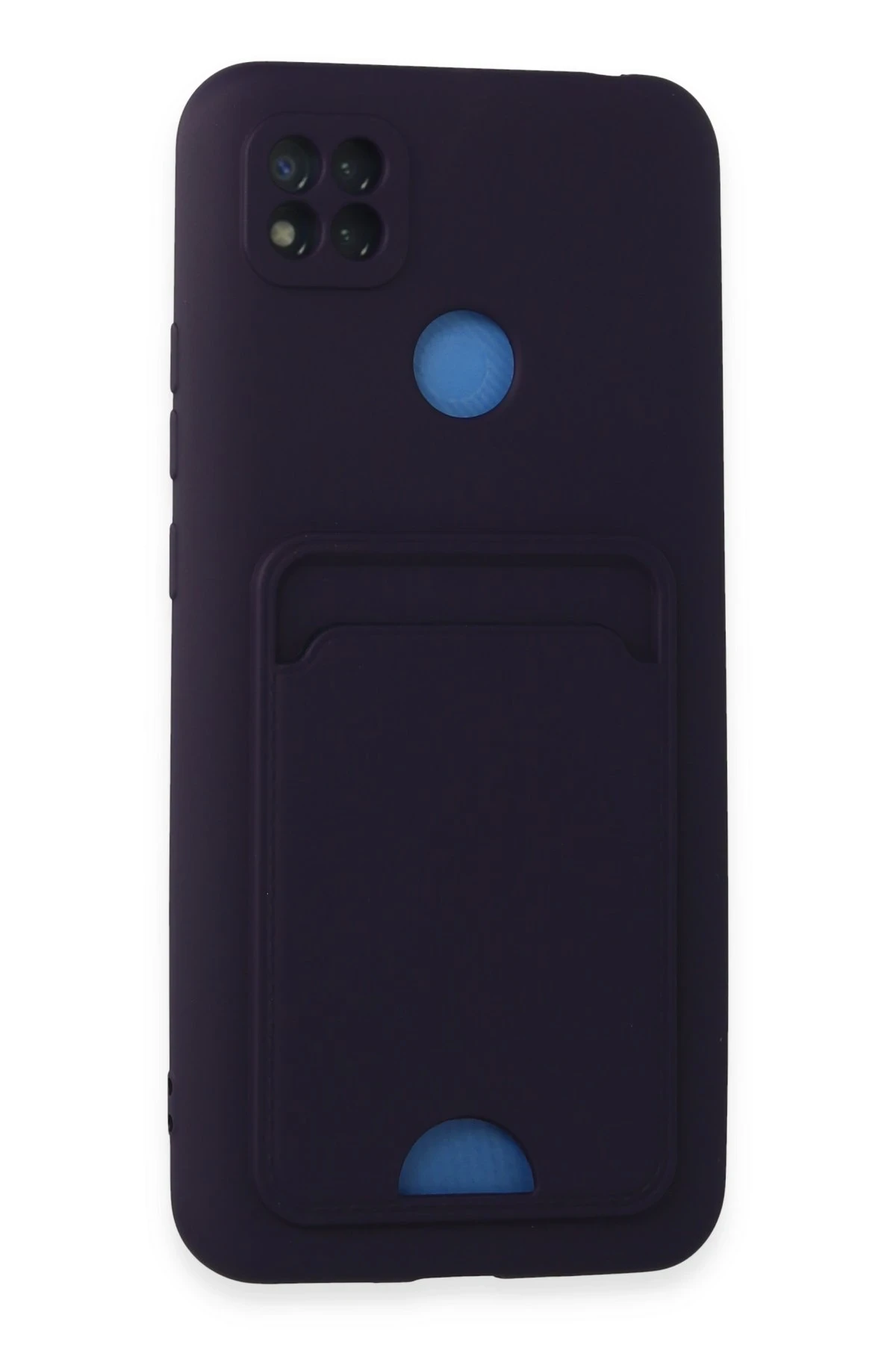 Newface Xiaomi Redmi 9C Kılıf Kelvin Kartvizitli Silikon - Derin Mor