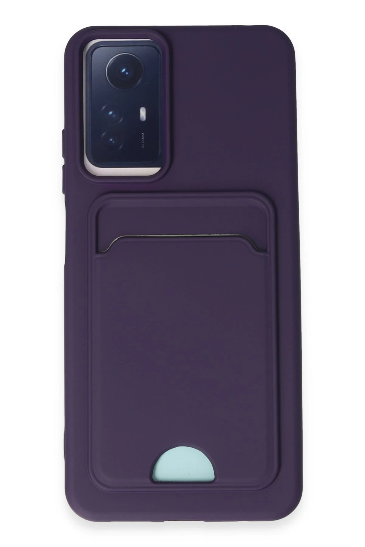 Newface Xiaomi Redmi Note 11S Kılıf Kelvin Kartvizitli Silikon - Derin Mor