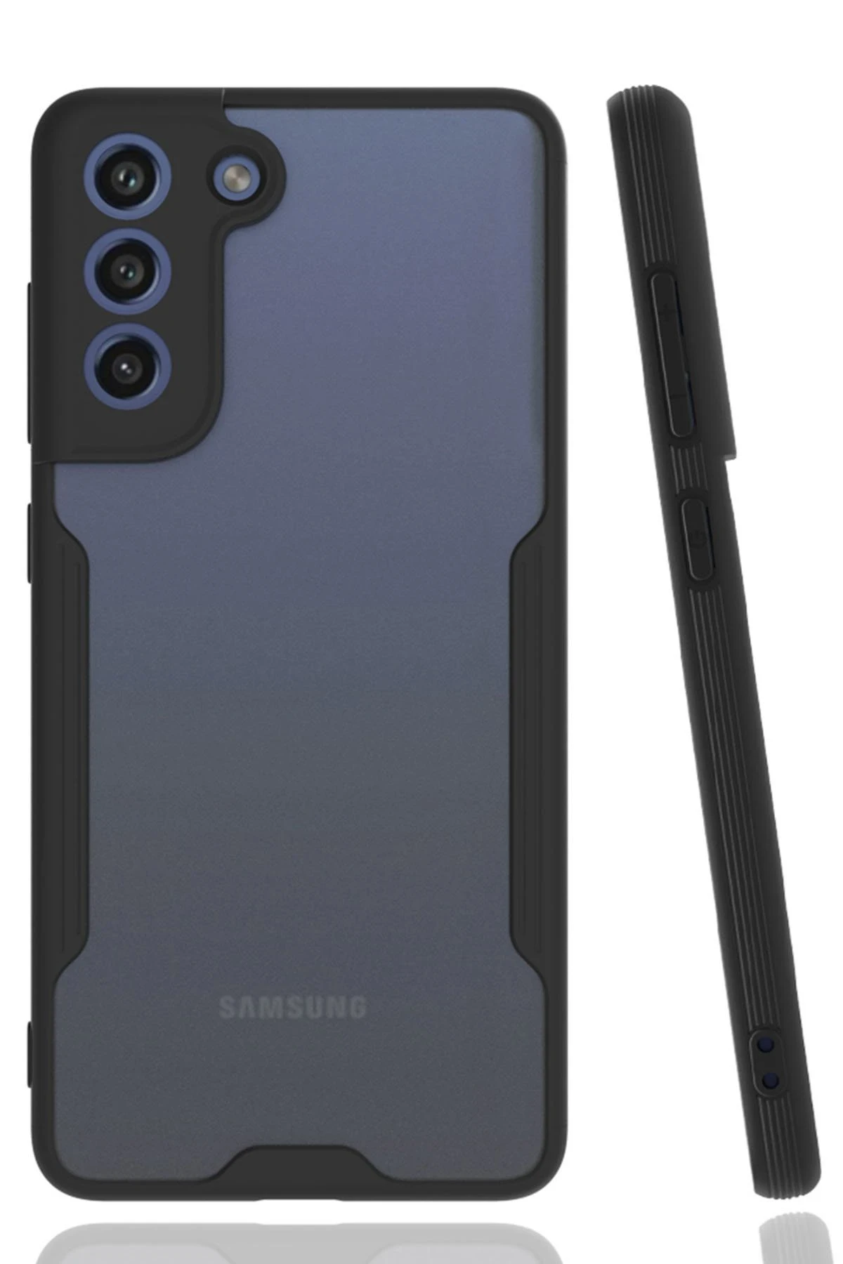 Newface Samsung Galaxy S21 FE Kılıf Platin Silikon - Siyah