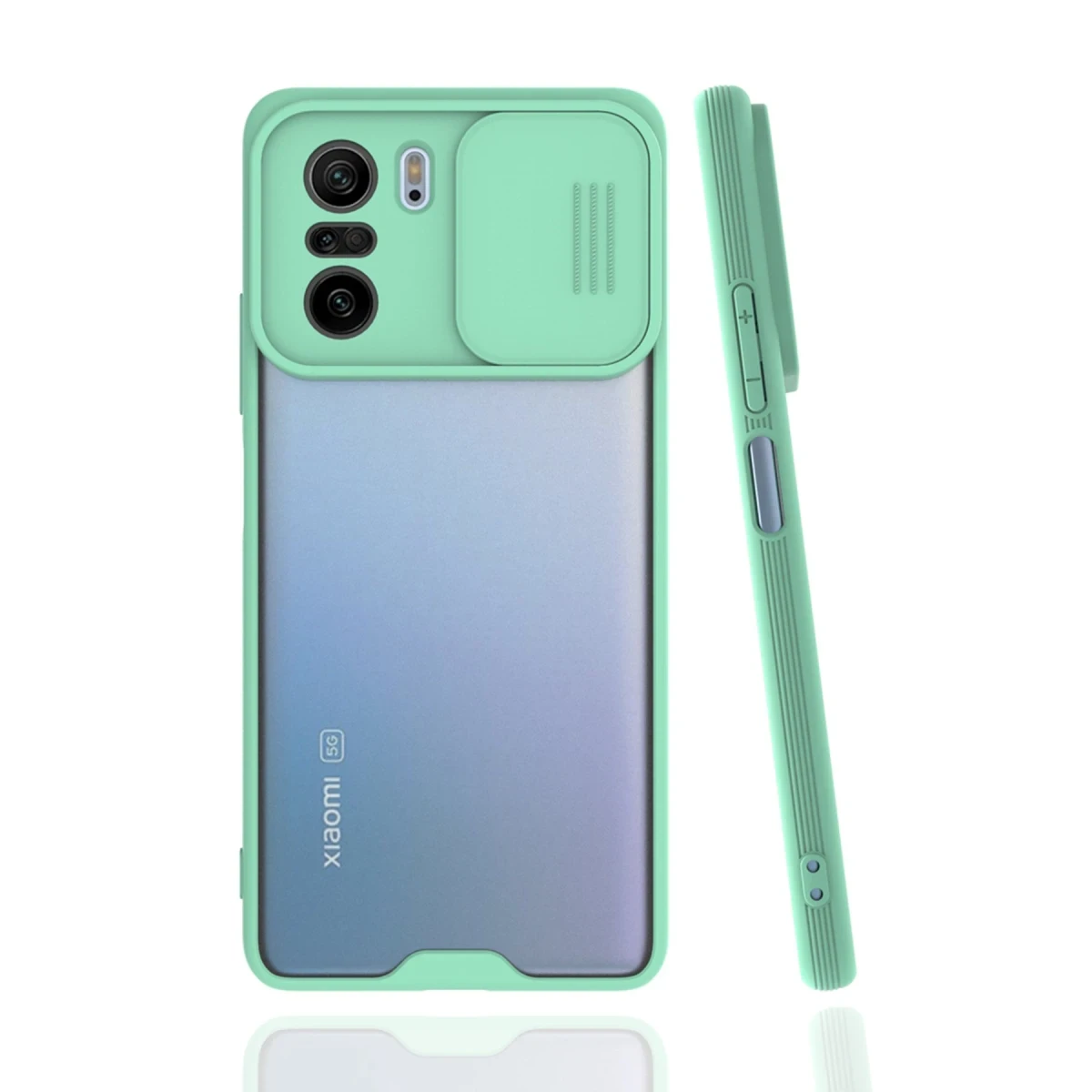 Newface Xiaomi Poco F3 Kılıf Platin Kamera Koruma Silikon - Açık Yeşil — görsel 4