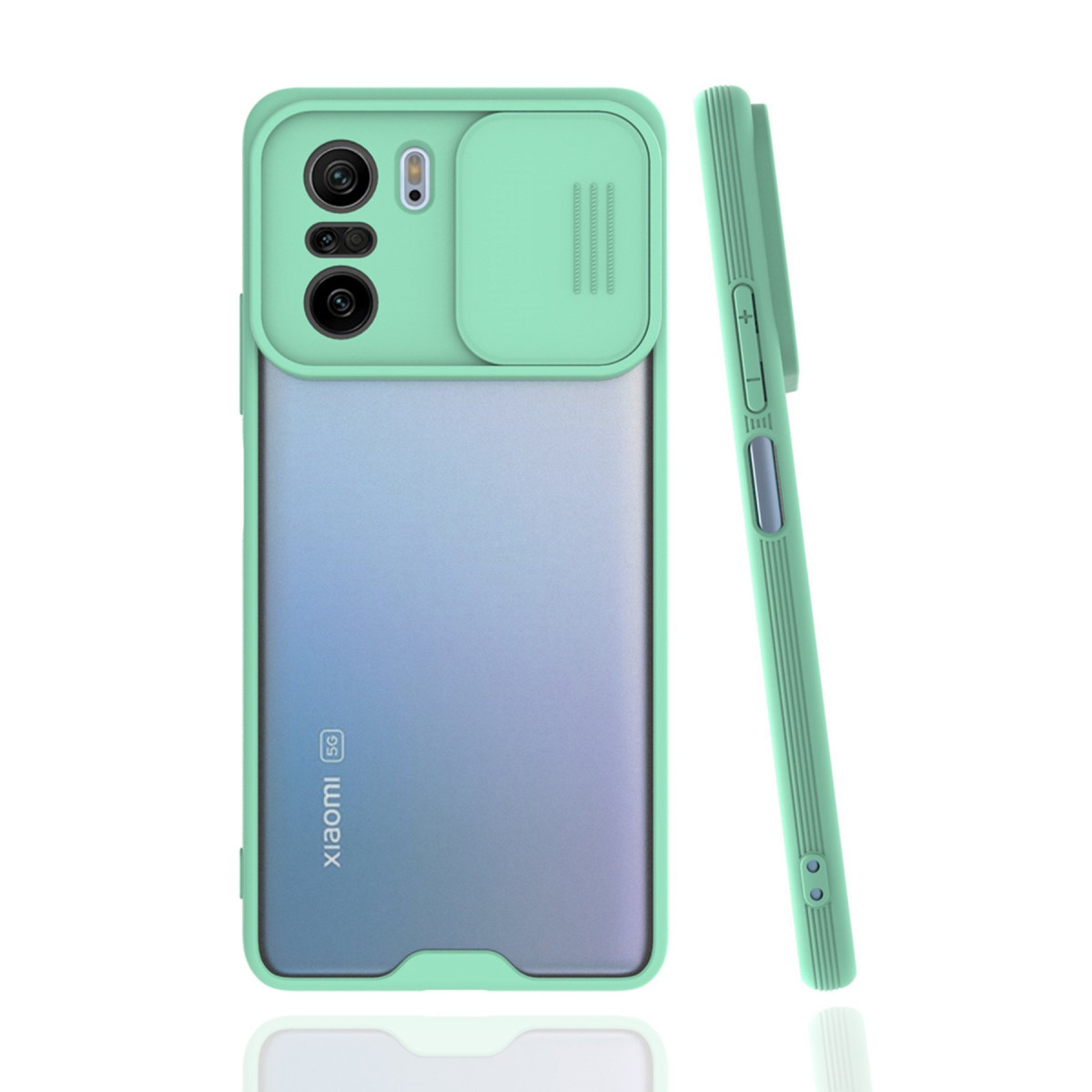 Newface Xiaomi Poco F3 Kılıf Platin Kamera Koruma Silikon - Açık Yeşil — görsel 7