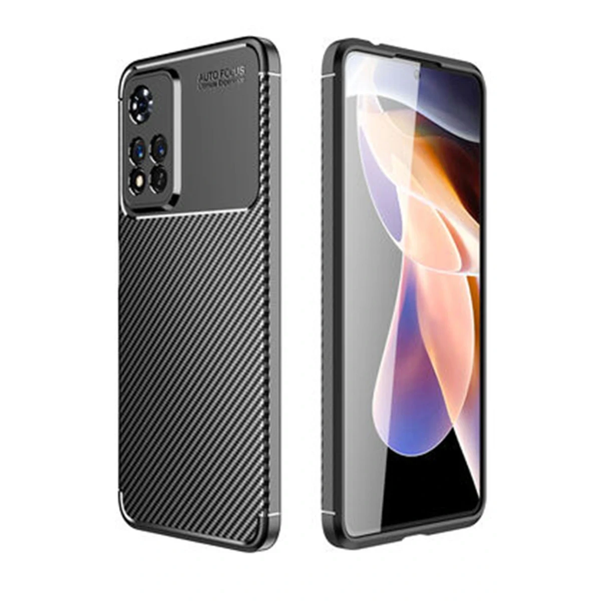 Newface Xiaomi Redmi Note 11 Pro Plus 5G Kılıf Auto Focus Karbon Kapak - Siyah — görsel 2