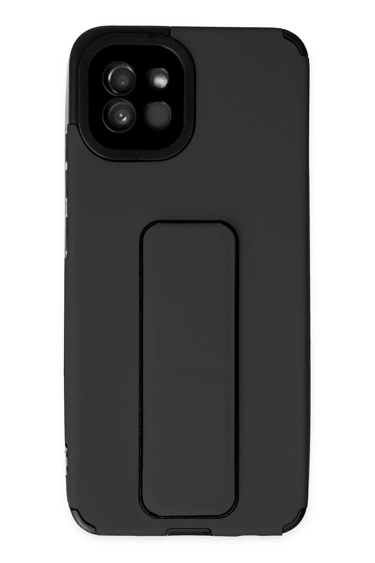 Newface Samsung Galaxy A03 Kılıf Mega Standlı Silikon - Siyah