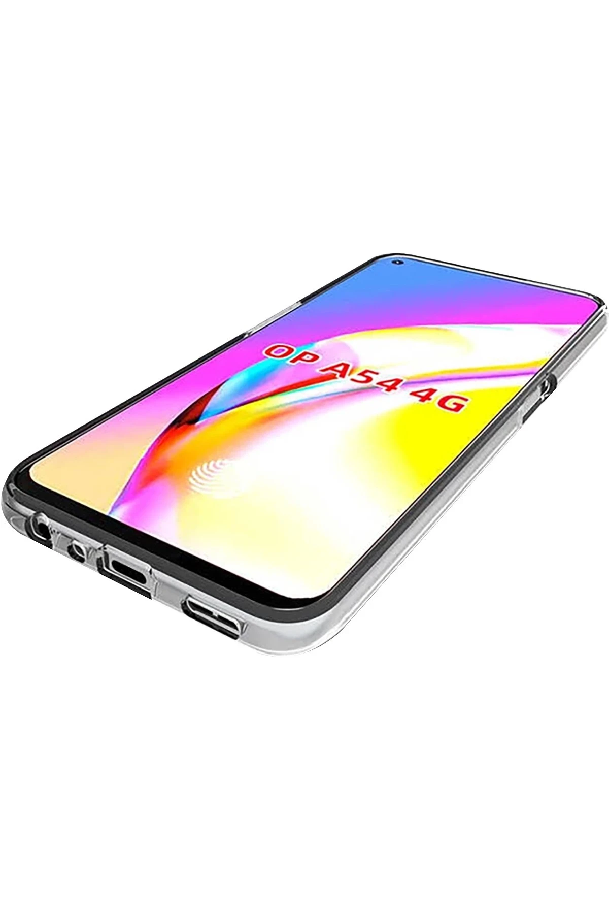 Newface Oppo A54 4G Kılıf Lüx Şeffaf Silikon