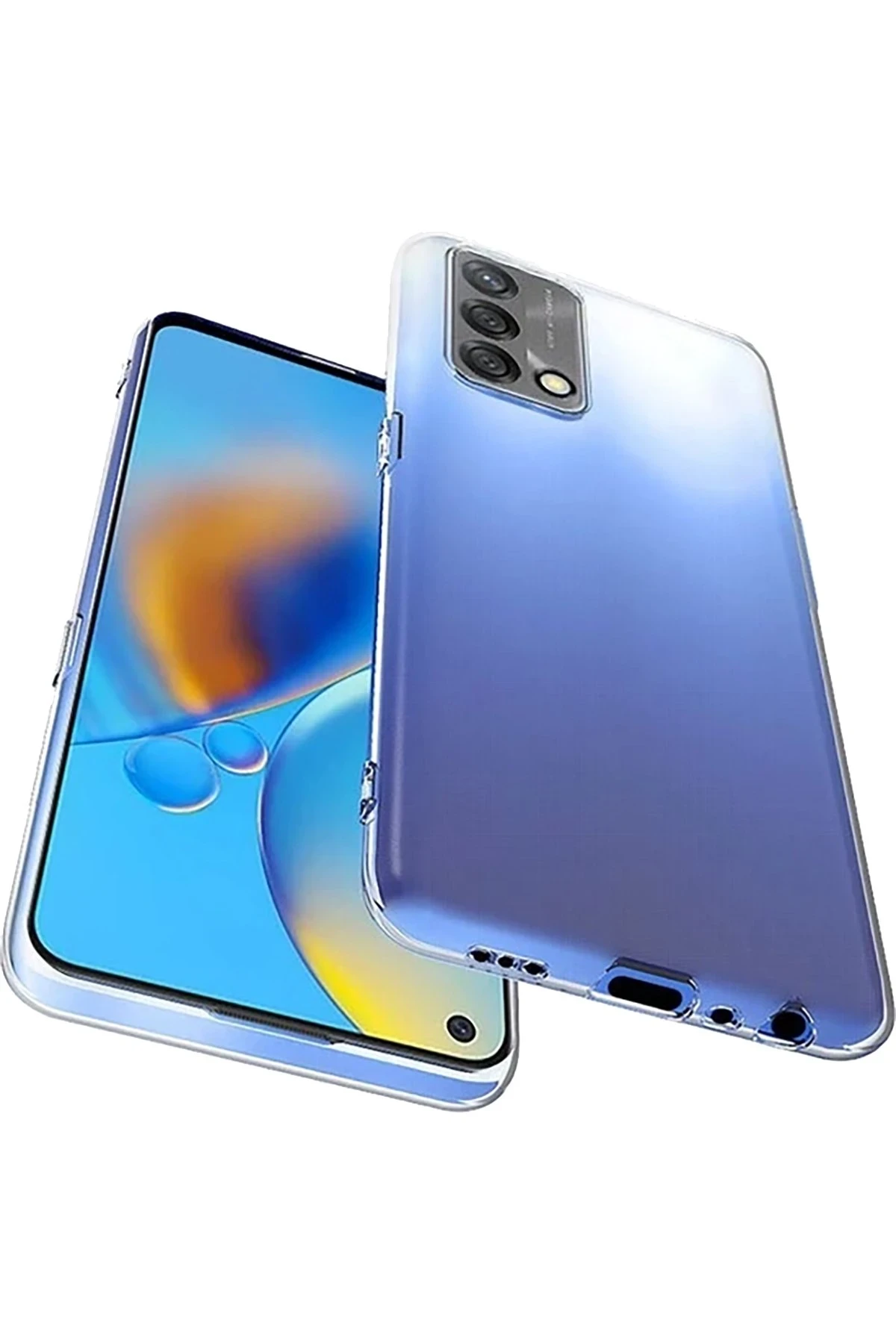 Newface Oppo A74 4G Kılıf Lüx Şeffaf Silikon — görsel 3