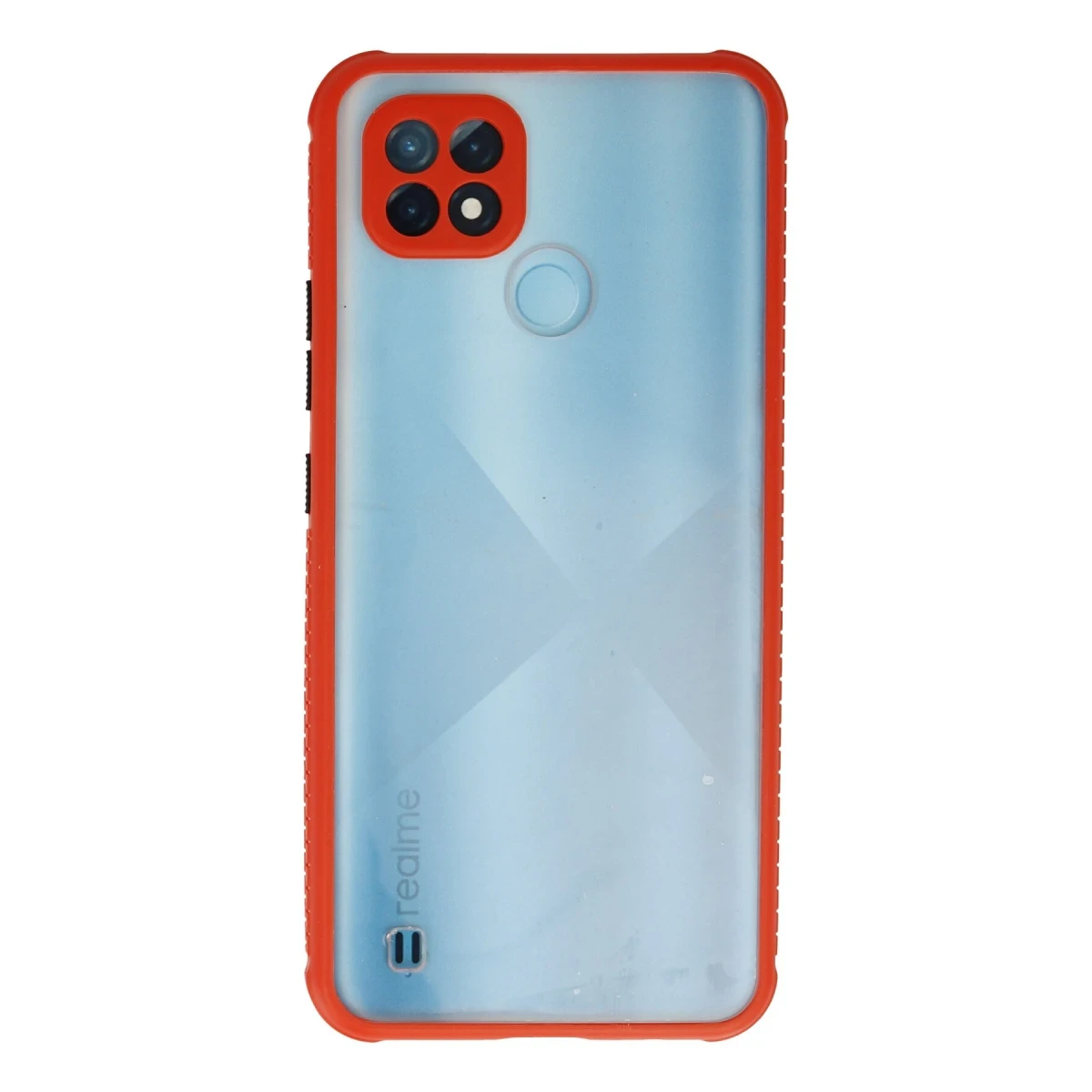 Newface Realme C21 Kılıf Miami Şeffaf Silikon - Kırmızı — görsel 4