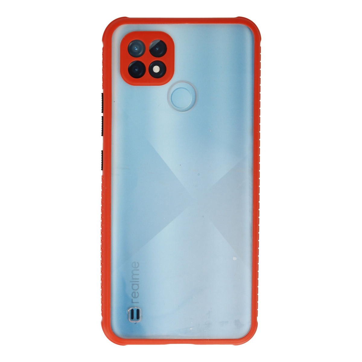 Newface Realme C21 Kılıf Miami Şeffaf Silikon - Kırmızı — görsel 7