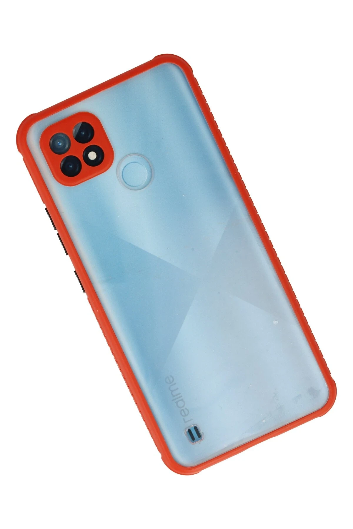 Newface Realme C21 Kılıf Miami Şeffaf Silikon - Kırmızı — görsel 2