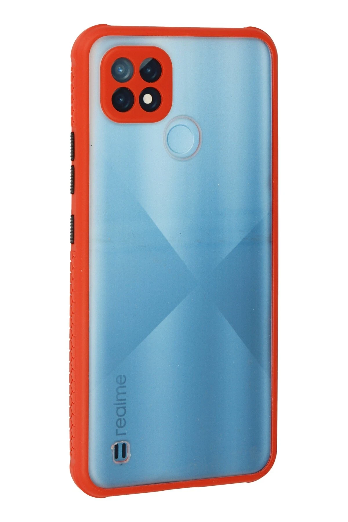Newface Realme C21 Kılıf Miami Şeffaf Silikon - Kırmızı — görsel 3