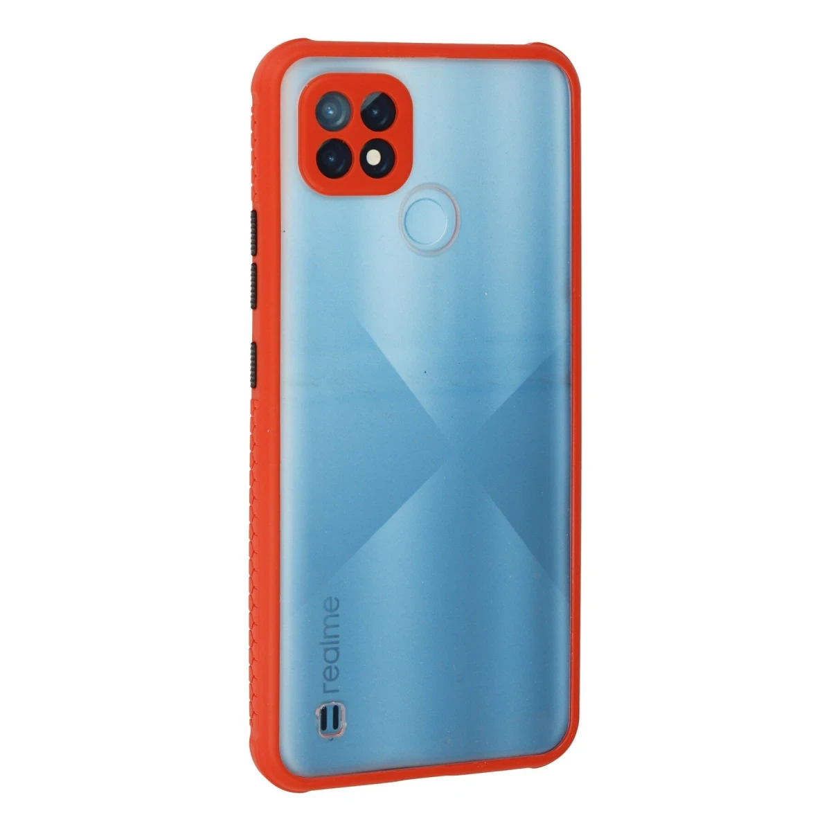 Newface Realme C21 Kılıf Miami Şeffaf Silikon - Kırmızı — görsel 6