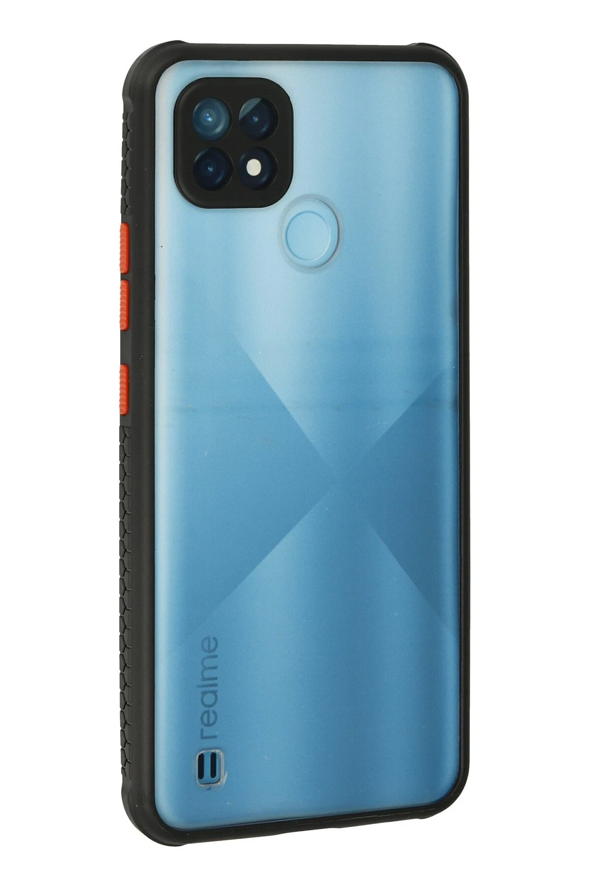 Newface Realme C21 Kılıf Miami Şeffaf Silikon - Siyah