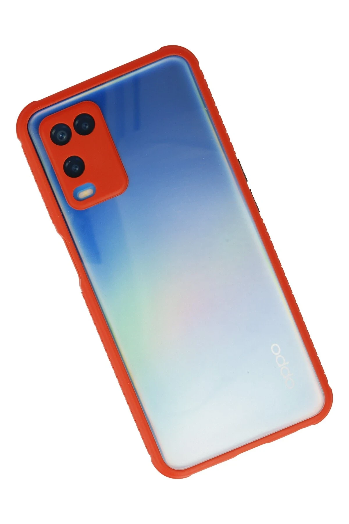 Newface Oppo A54 4G Kılıf Miami Şeffaf Silikon - Kırmızı — görsel 2