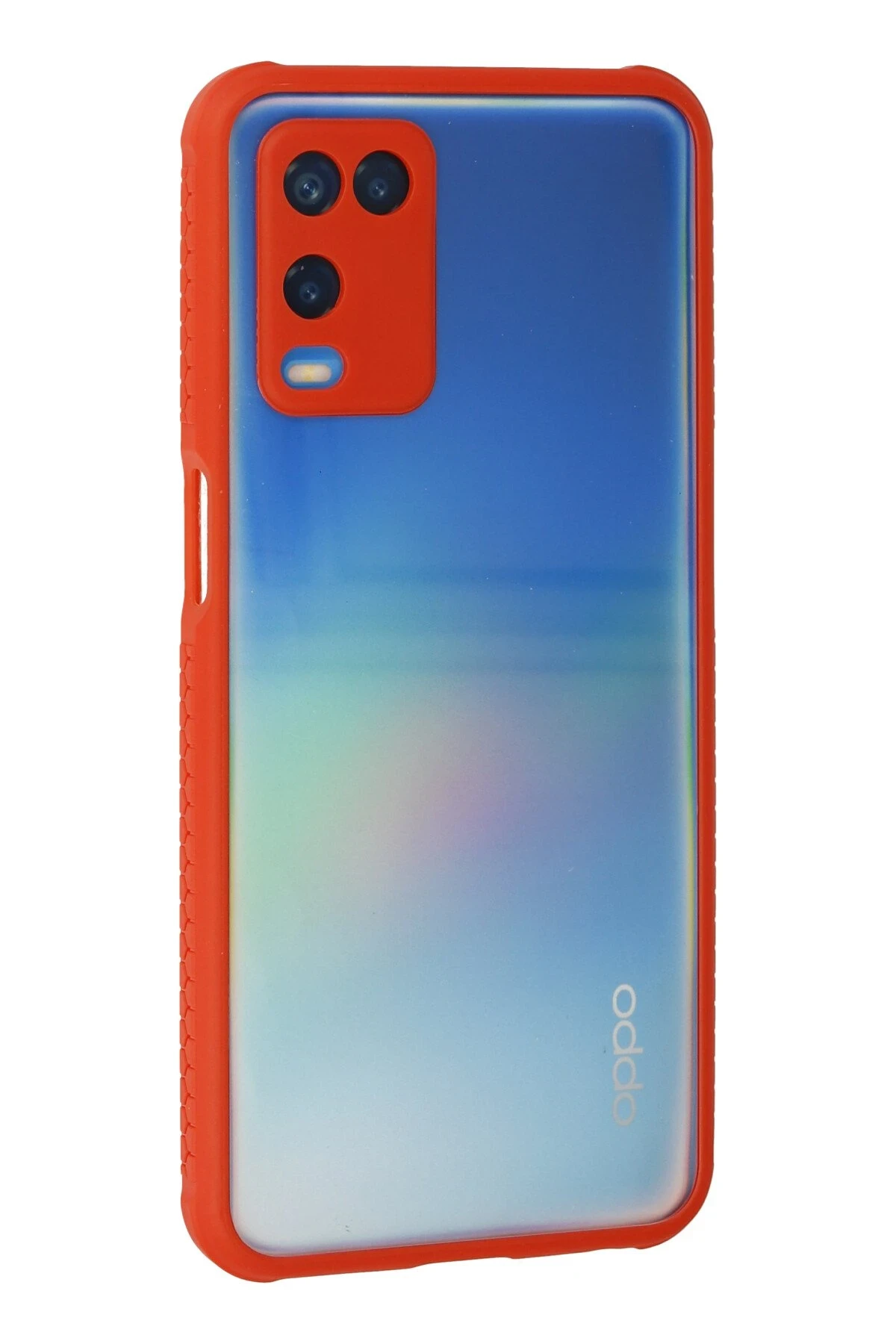 Newface Oppo A54 4G Kılıf Miami Şeffaf Silikon - Kırmızı — görsel 3
