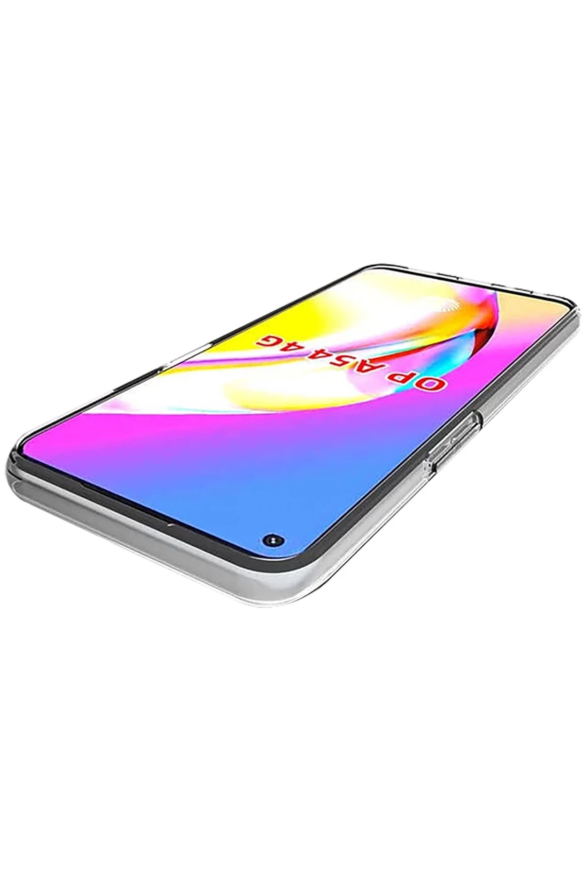 Newface Oppo A54 4G Kılıf Deluxe 2mm Şeffaf Silikon - Şeffaf