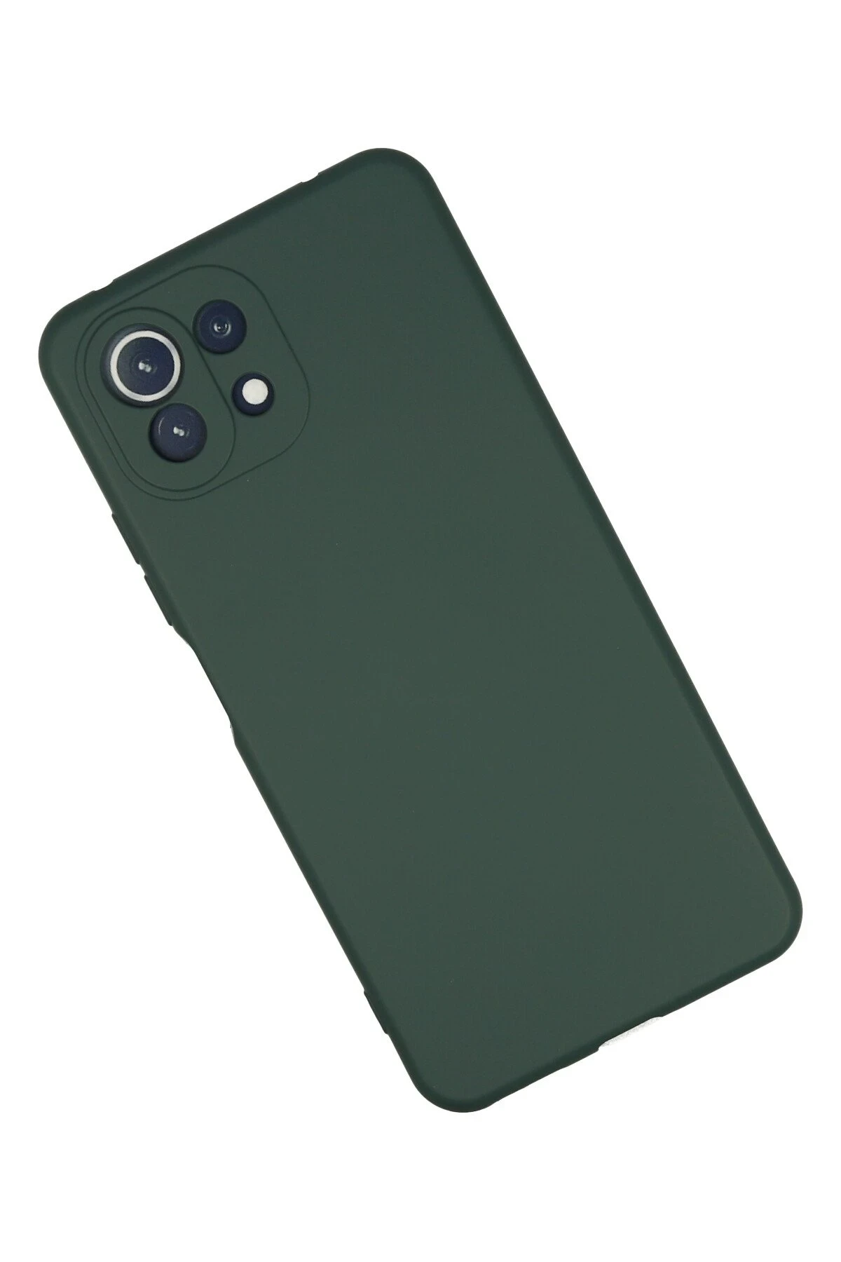 Newface Xiaomi Mİ 11 Lite Kılıf Nano içi Kadife Silikon - Koyu Yeşil