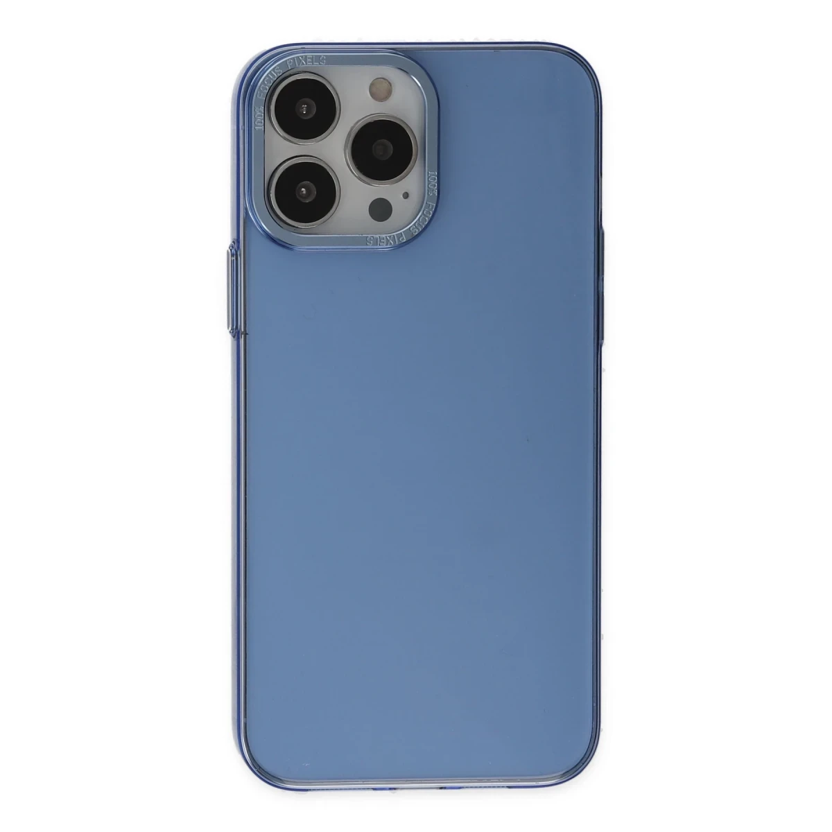 Newface Apple iPhone 14 Pro Kılıf Anka PC Sert Metal Kapak - Mavi