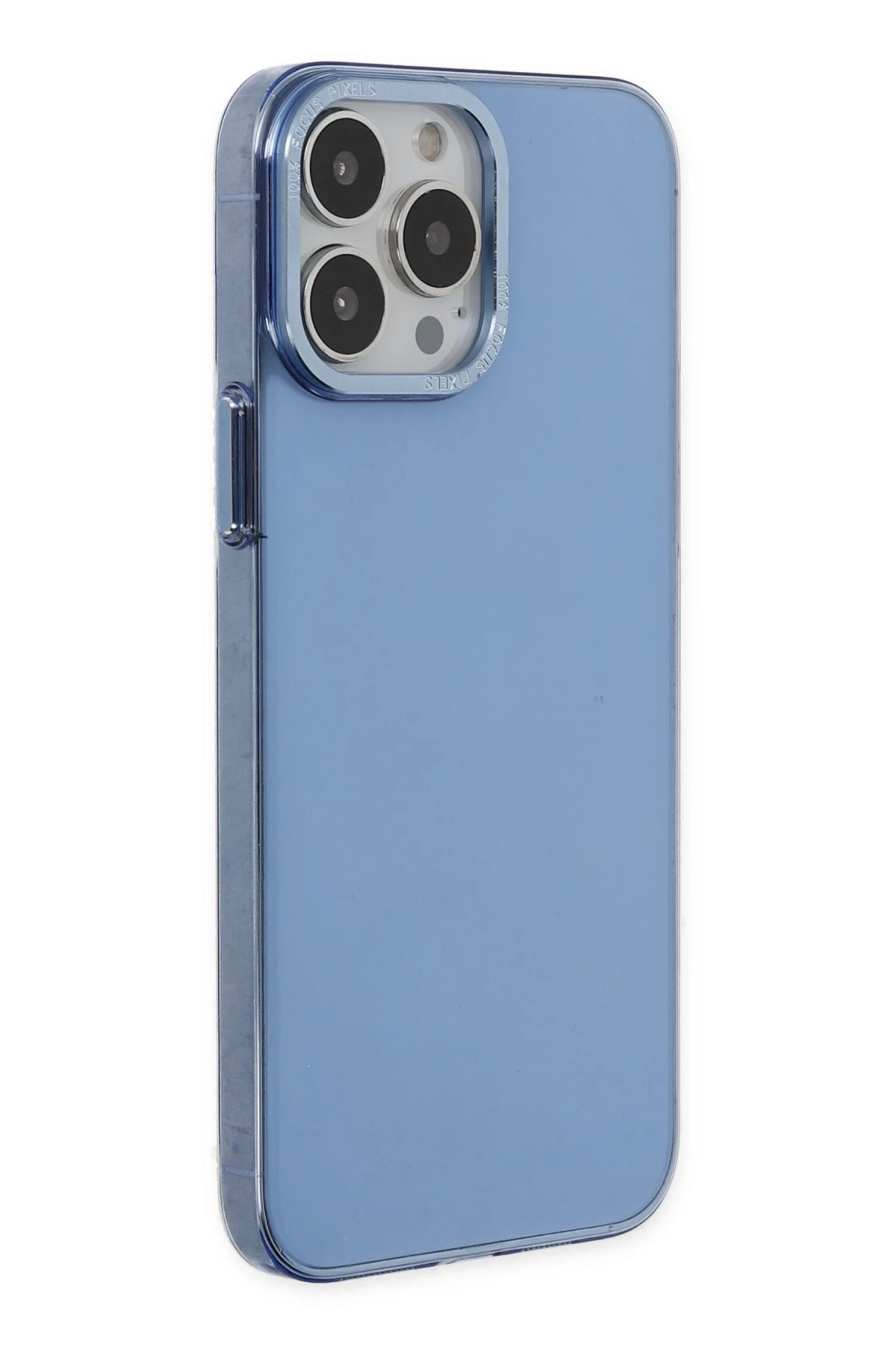 Newface iPhone 14 Pro Kılıf Anka PC Sert Metal Kapak - Mavi
