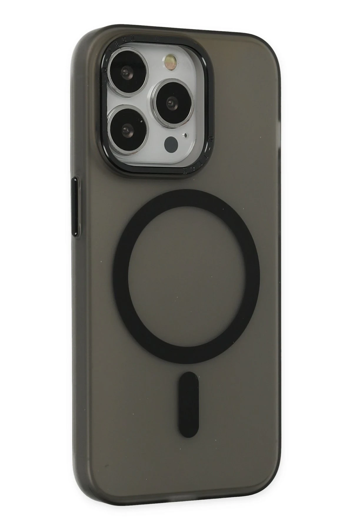 Newface iPhone 15 Pro Kılıf Lodos Magneticsafe Mat Kapak - Siyah