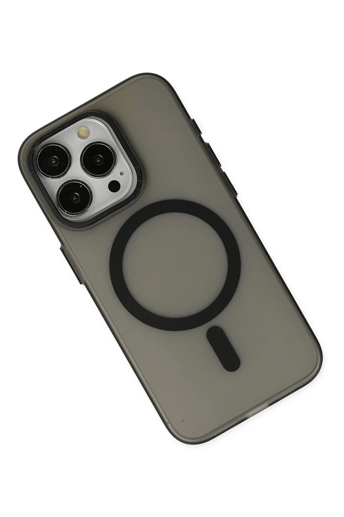 Newface iPhone 15 Pro Kılıf Lodos Magneticsafe Mat Kapak - Siyah