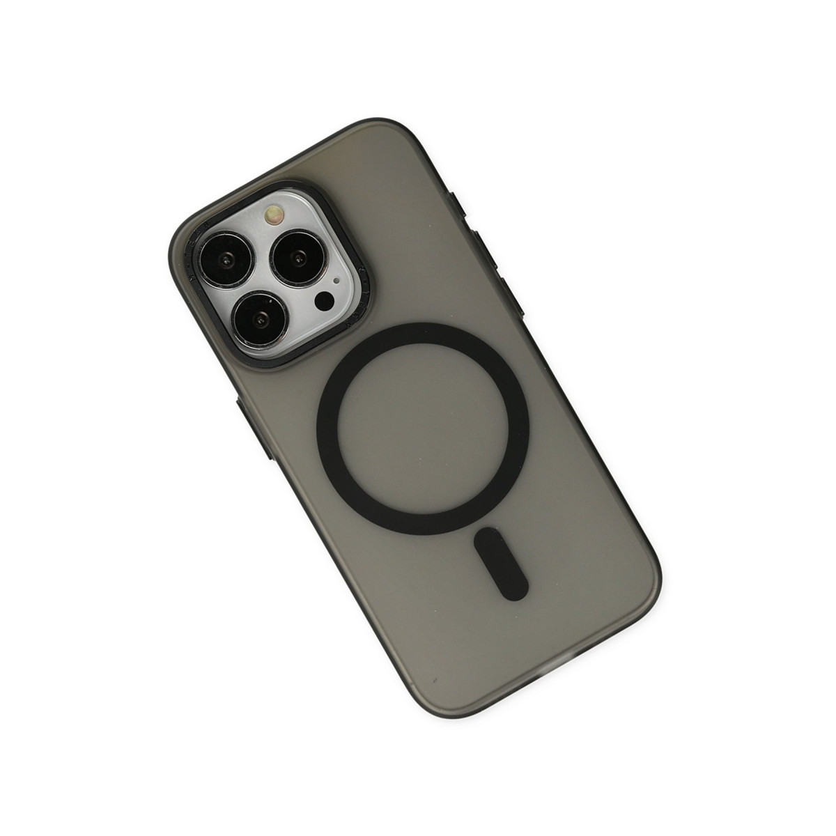 Newface Apple iPhone 15 Pro Kılıf Lodos Magneticsafe Mat Kapak - Siyah — görsel 11