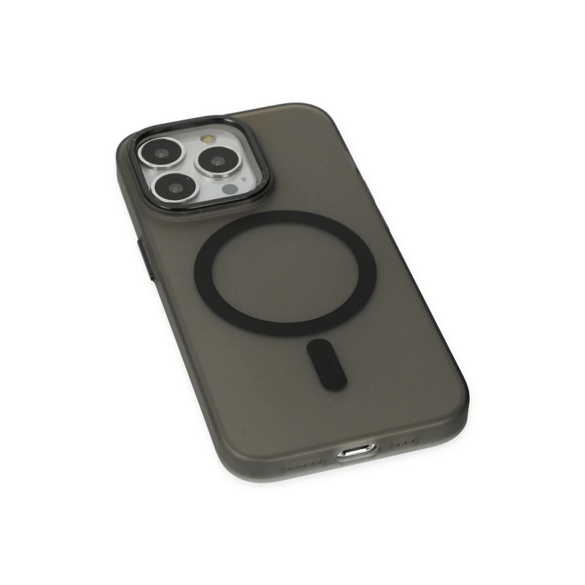 Newface Apple iPhone 15 Pro Kılıf Lodos Magneticsafe Mat Kapak - Siyah — görsel 8