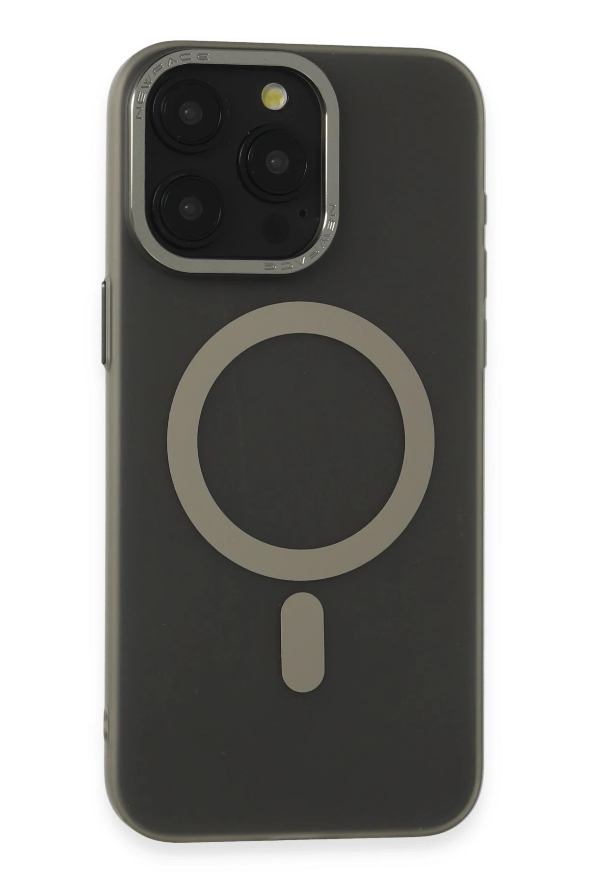 Newface iPhone 15 Pro Kılıf Lodos Magneticsafe Mat Kapak - Titan Gri