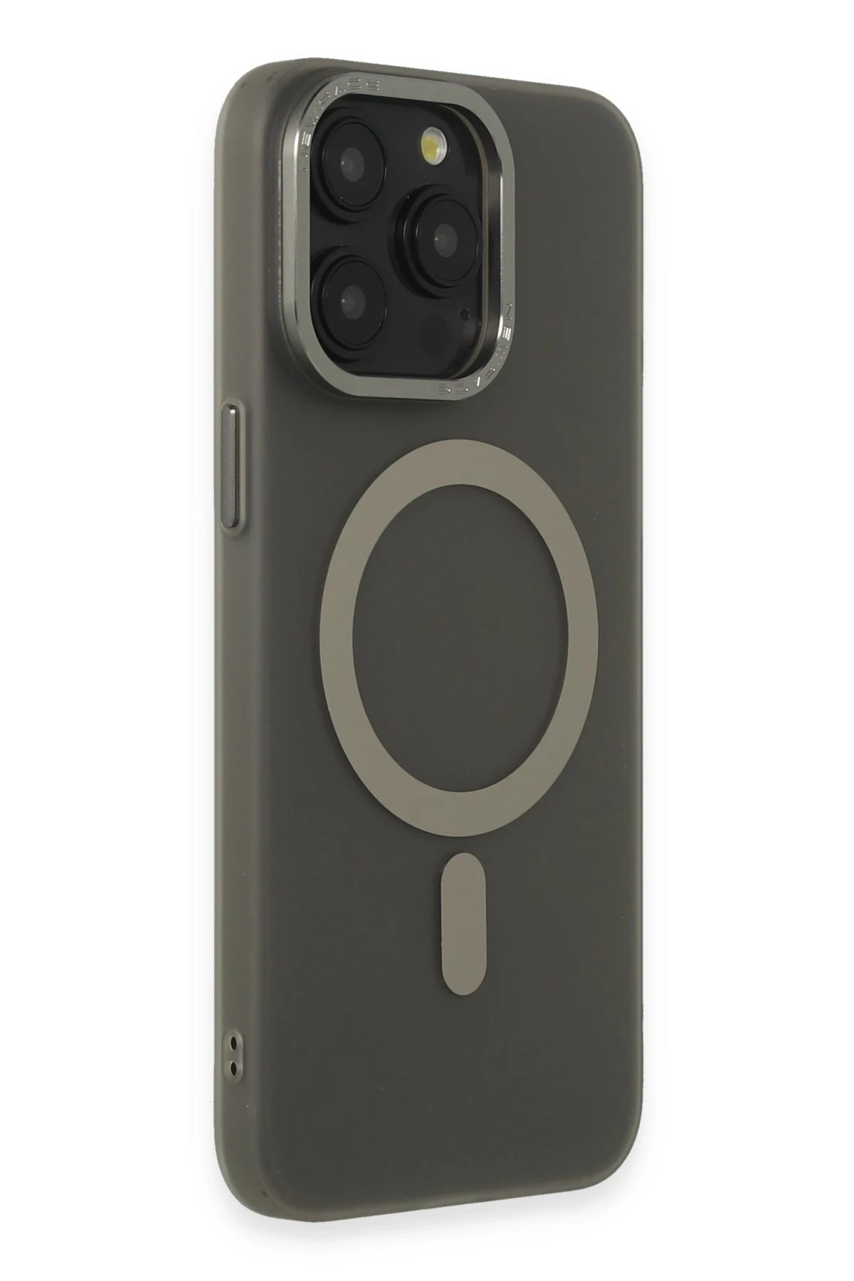 Newface iPhone 15 Pro Kılıf Lodos Magneticsafe Mat Kapak - Titan Gri