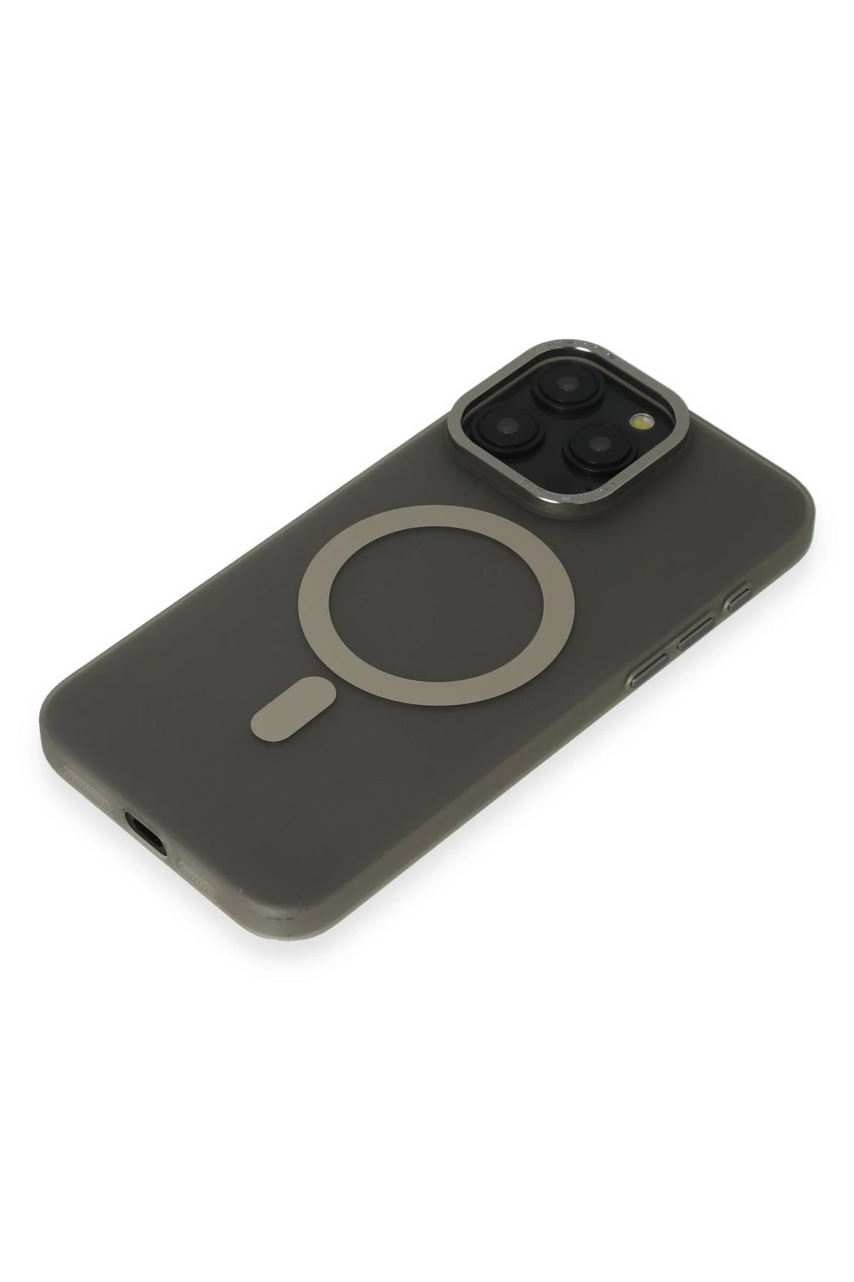 Newface iPhone 15 Pro Kılıf Lodos Magneticsafe Mat Kapak - Titan Gri