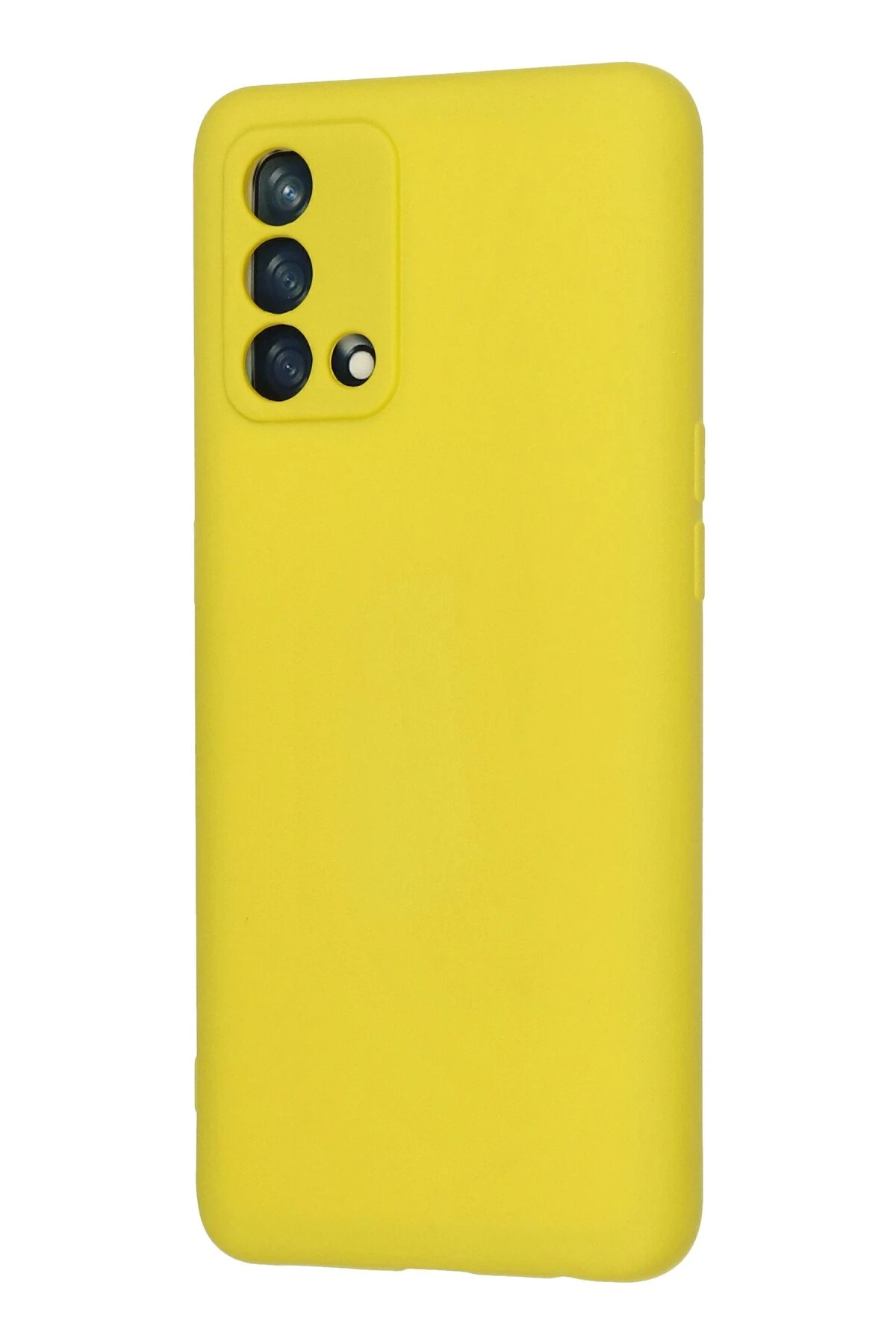 Newface Oppo A74 4G Kılıf Nano içi Kadife Silikon - Sarı