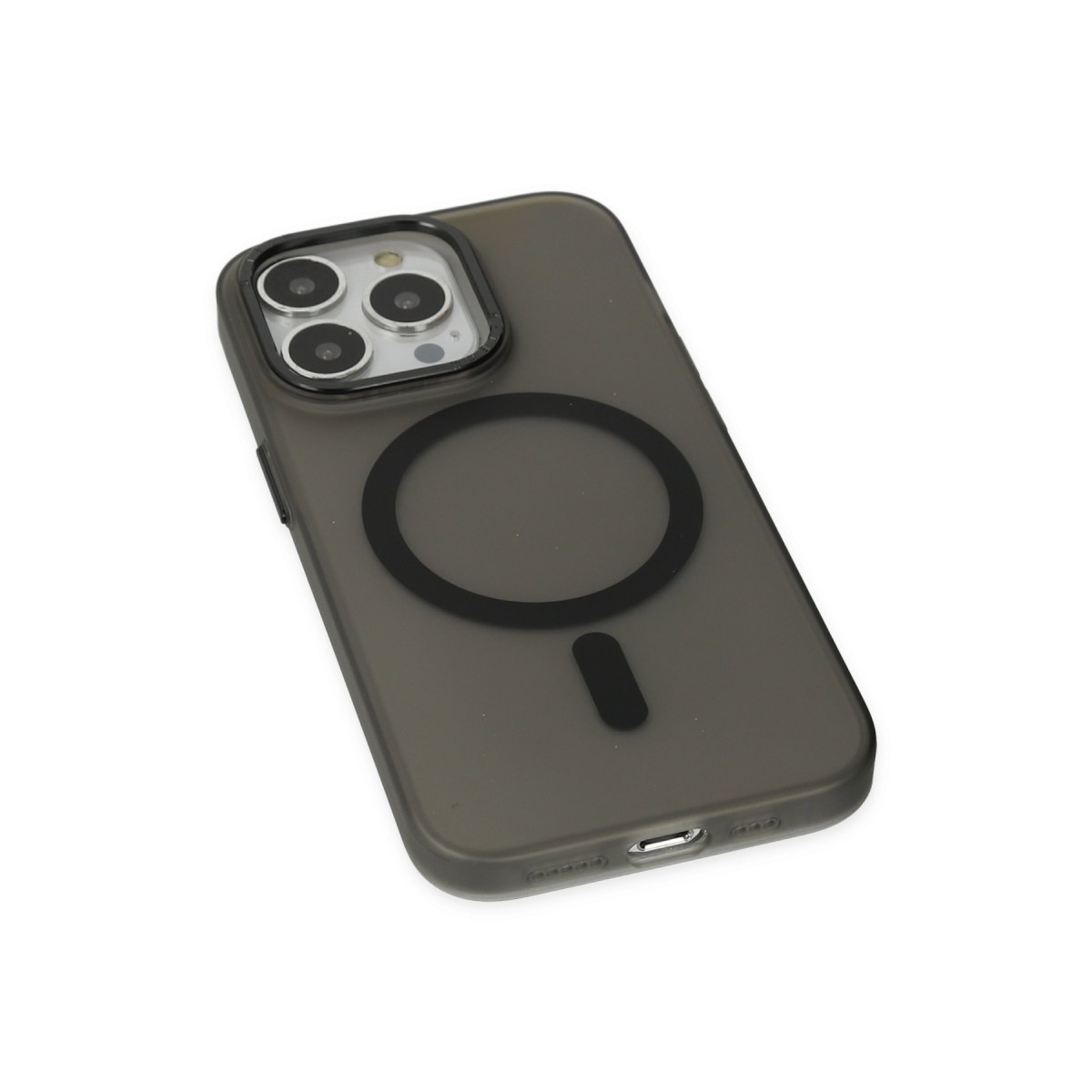 Newface Apple iPhone 15 Pro Max Kılıf Lodos Magneticsafe Mat Kapak - Siyah — görsel 12