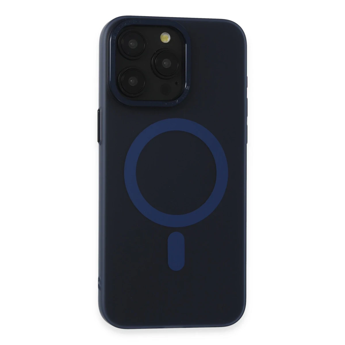 Newface Apple iPhone 15 Pro Max Kılıf Lodos Magneticsafe Mat Kapak - Mavi