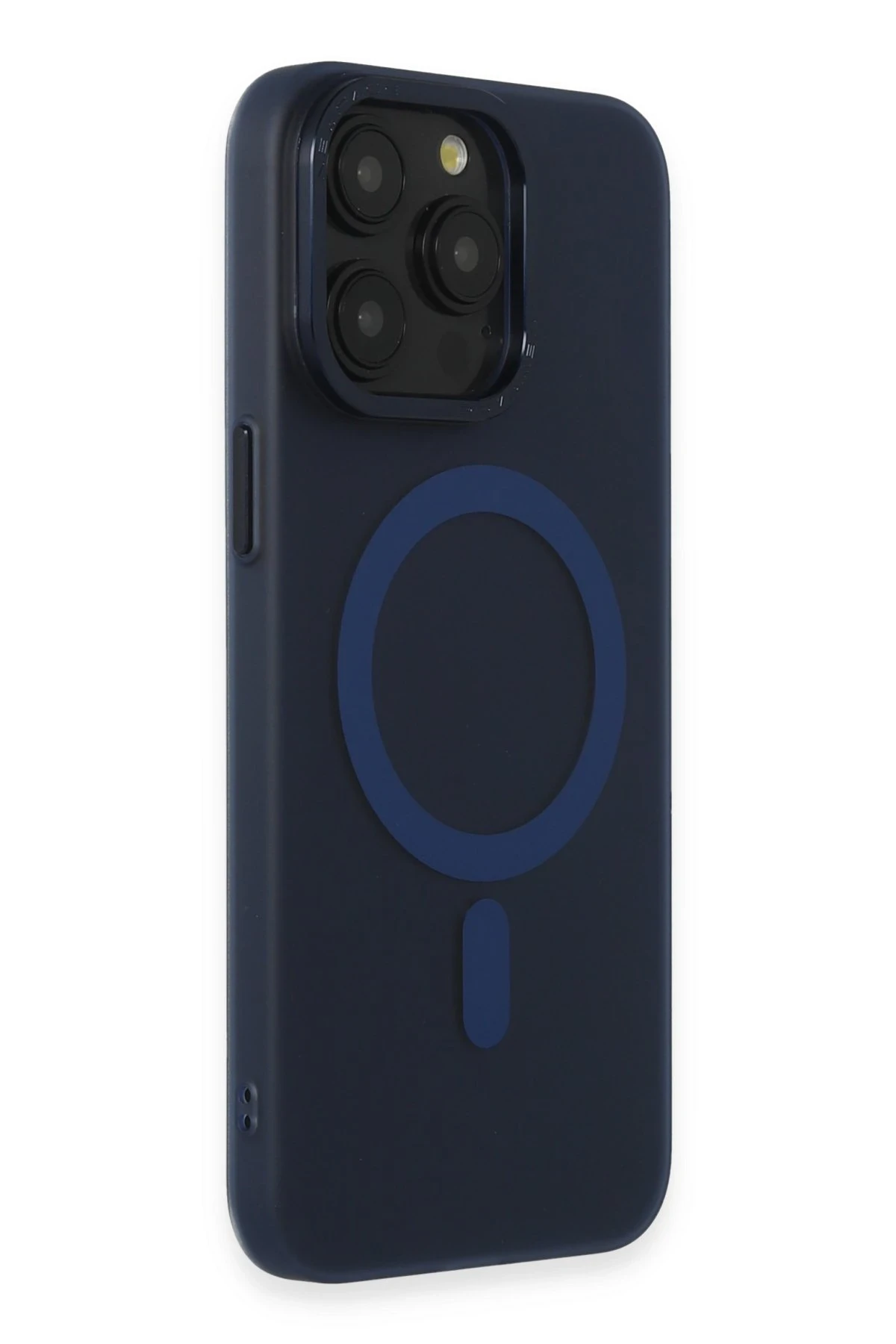 Newface iPhone 15 Pro Max Kılıf Lodos Magneticsafe Mat Kapak - Mavi