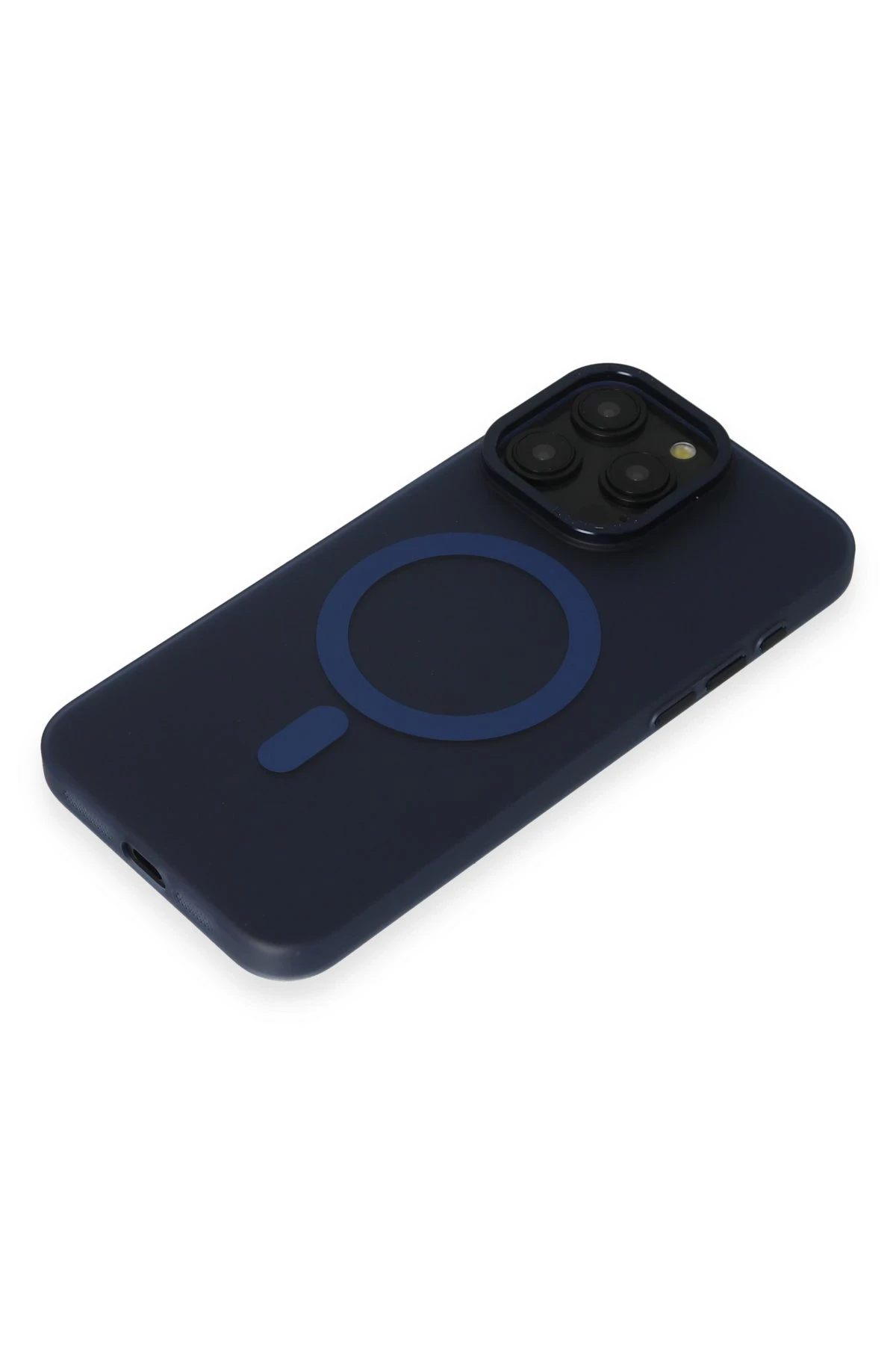 Newface iPhone 15 Pro Max Kılıf Lodos Magneticsafe Mat Kapak - Mavi
