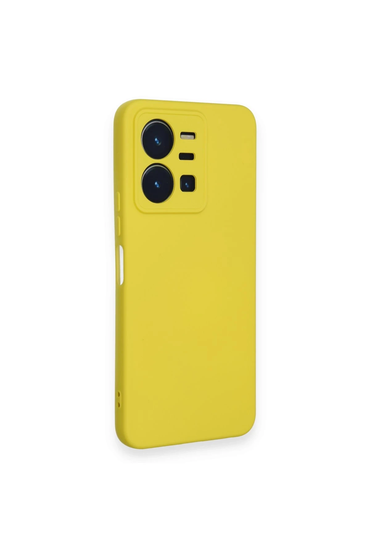 Newface Vivo Y35 Kılıf Nano içi Kadife Silikon - Sarı