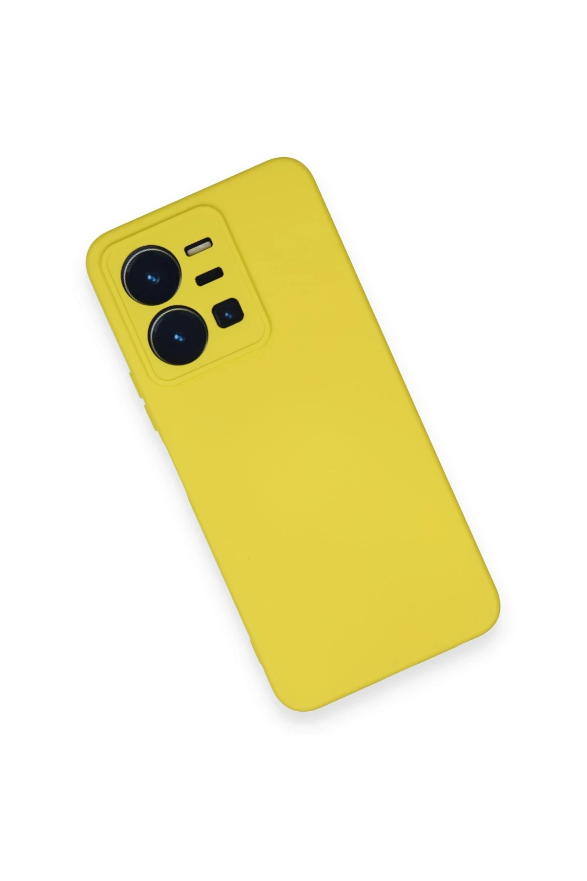 Newface Vivo Y35 Kılıf Nano içi Kadife Silikon - Sarı