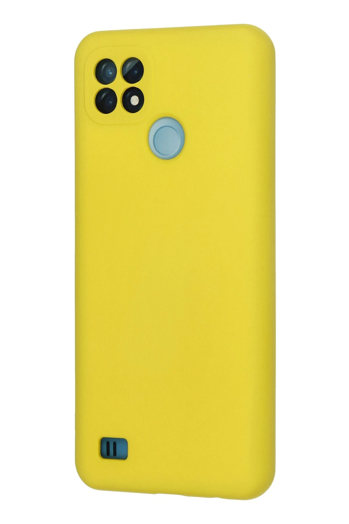 Newface Realme C21 Kılıf Nano içi Kadife Silikon - Sarı