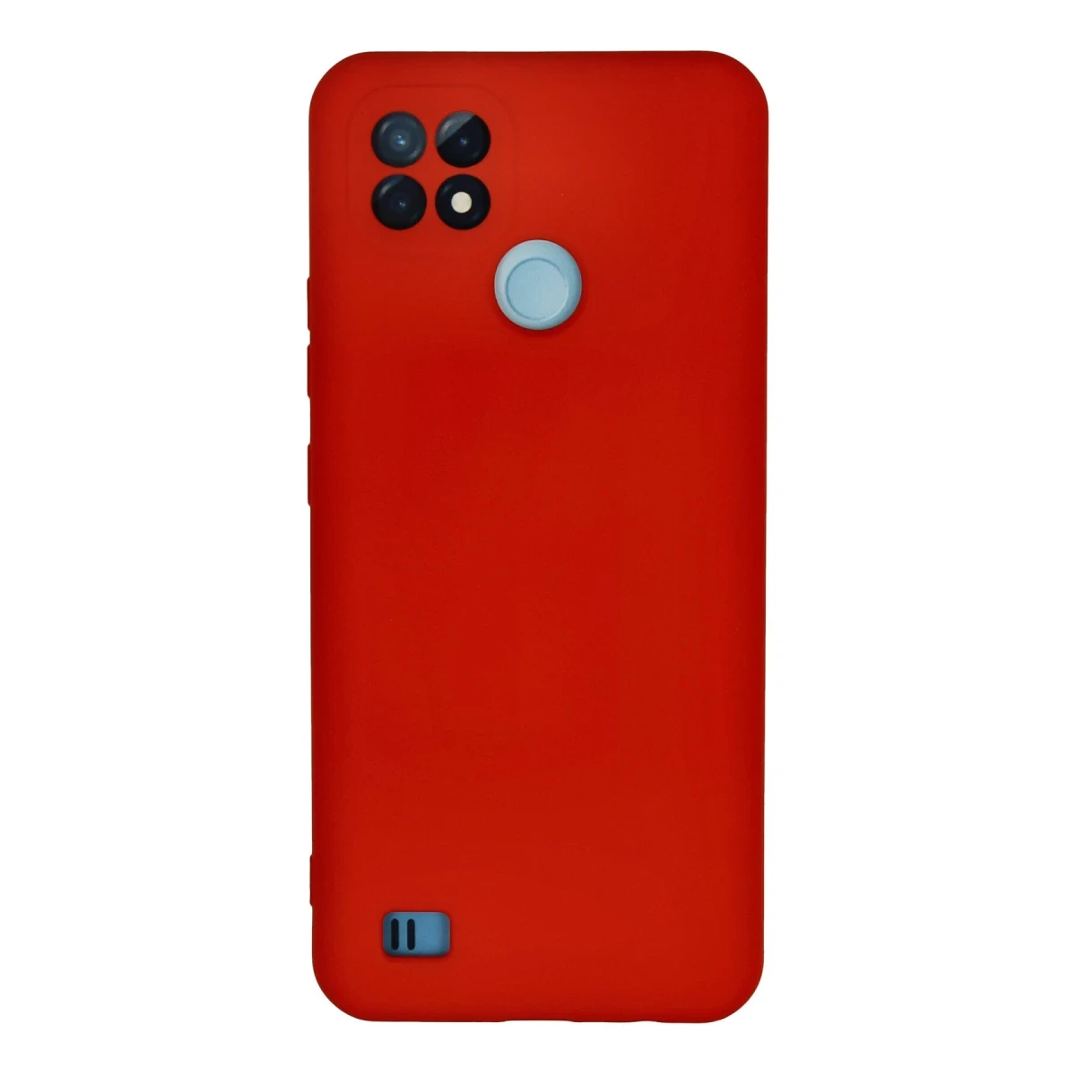 Newface Realme C21 Kılıf Nano içi Kadife Silikon - Kırmızı