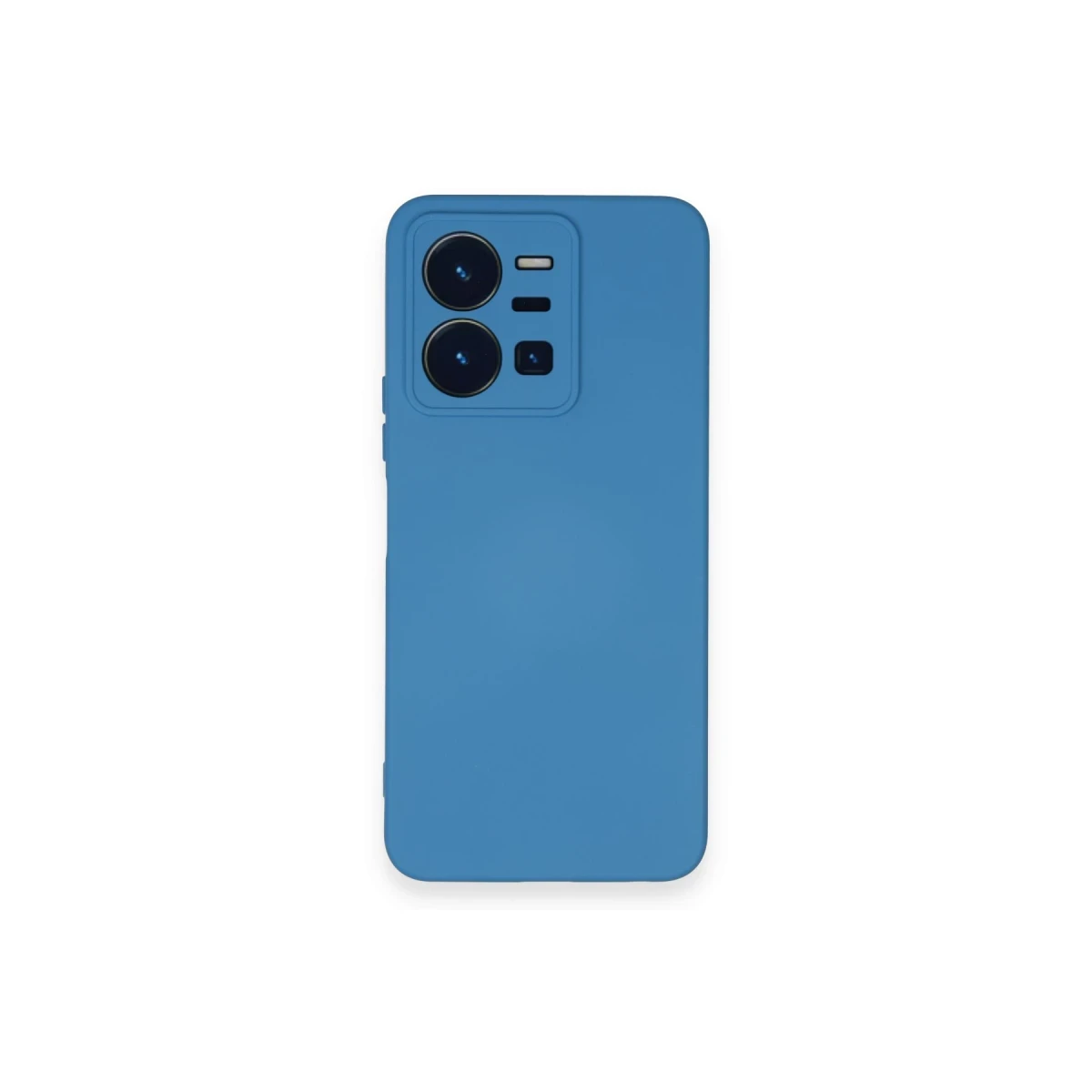 Newface Vivo Y35 Kılıf Nano içi Kadife Silikon - Mavi