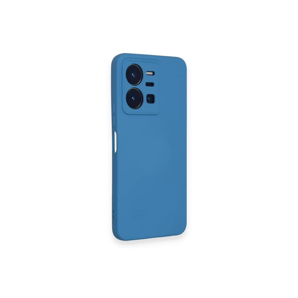 Newface Vivo Y35 Kılıf Nano içi Kadife Silikon - Mavi