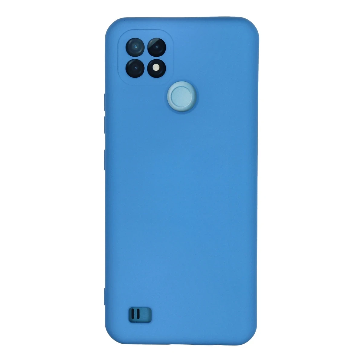 Newface Realme C21 Kılıf Nano içi Kadife Silikon - Mavi