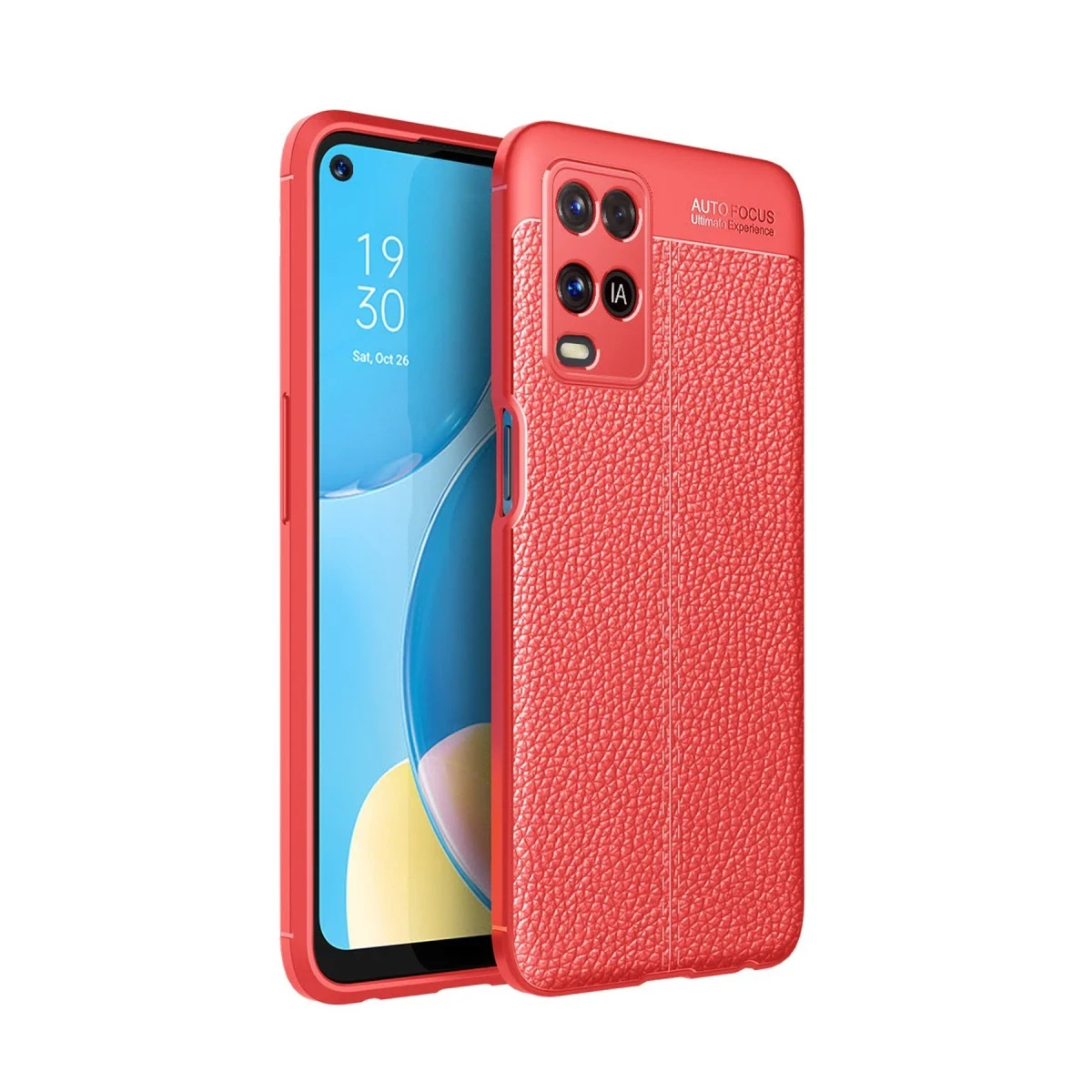 Newface Oppo A54 4G Kılıf Auto Focus Kapak - Kırmızı